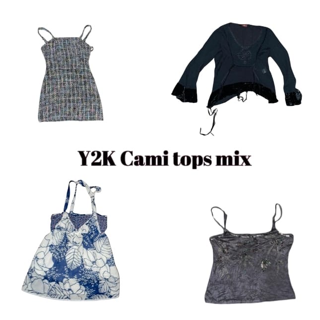 Y2K été italien adorables tops à fines bretelles Mix (09)