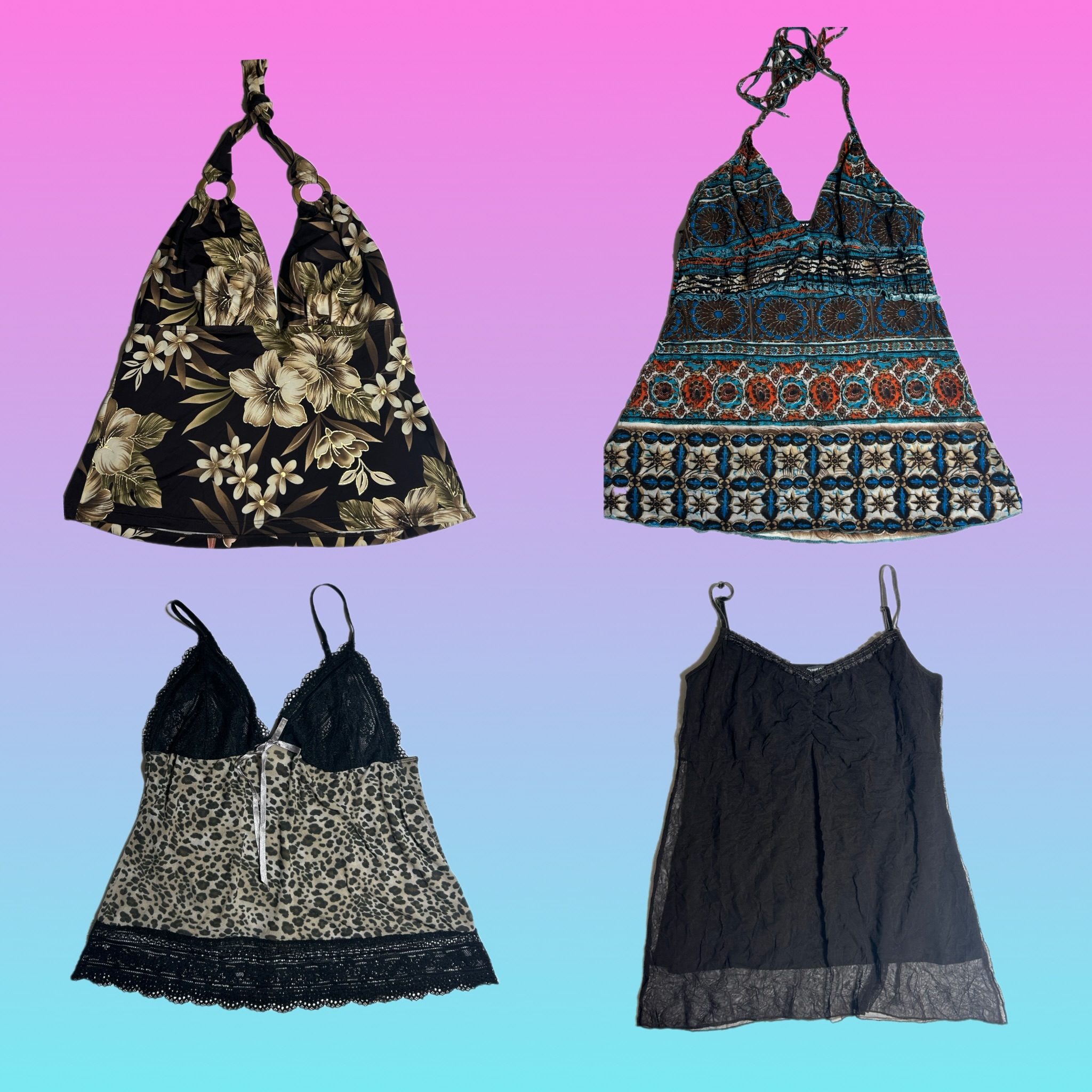 Y2K Grunge Cami Tops (TT-137)