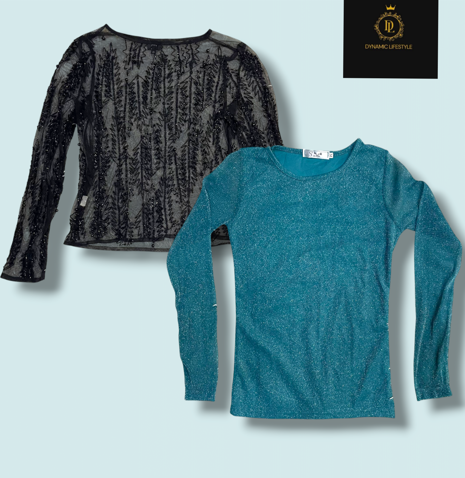 Langarm-Mesh-Top