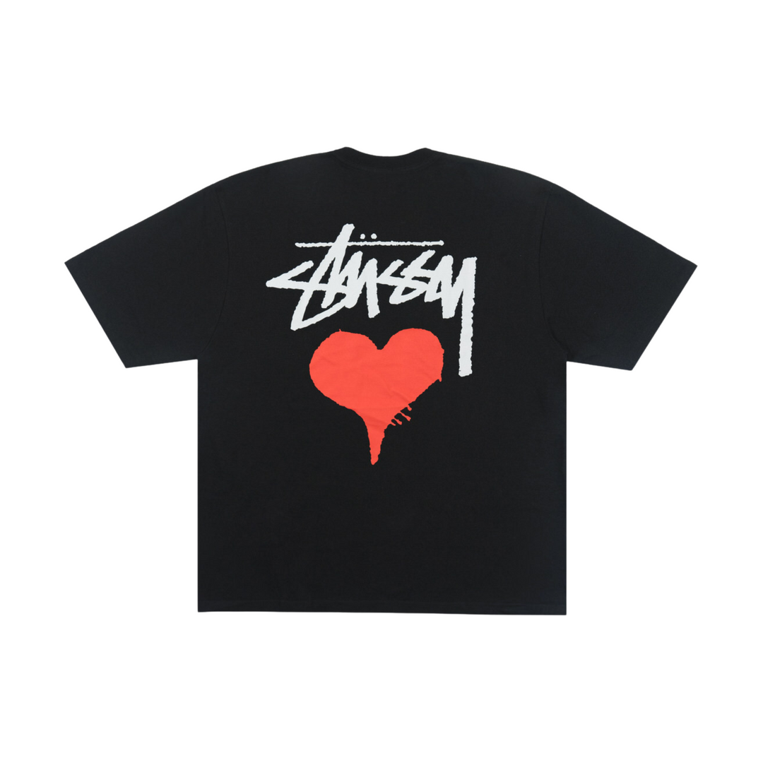 Stussy umgearbeitet Stil Herz T-Shirts