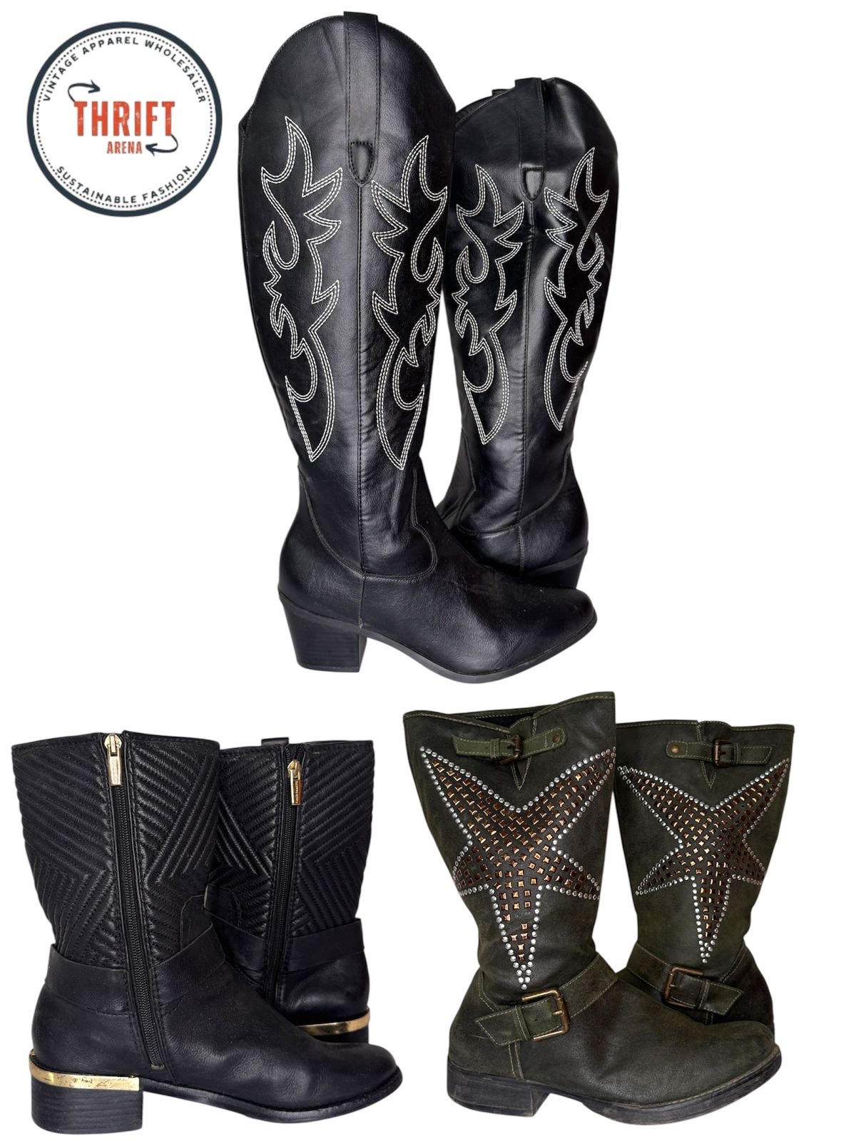 Botas largas de cuero T1161