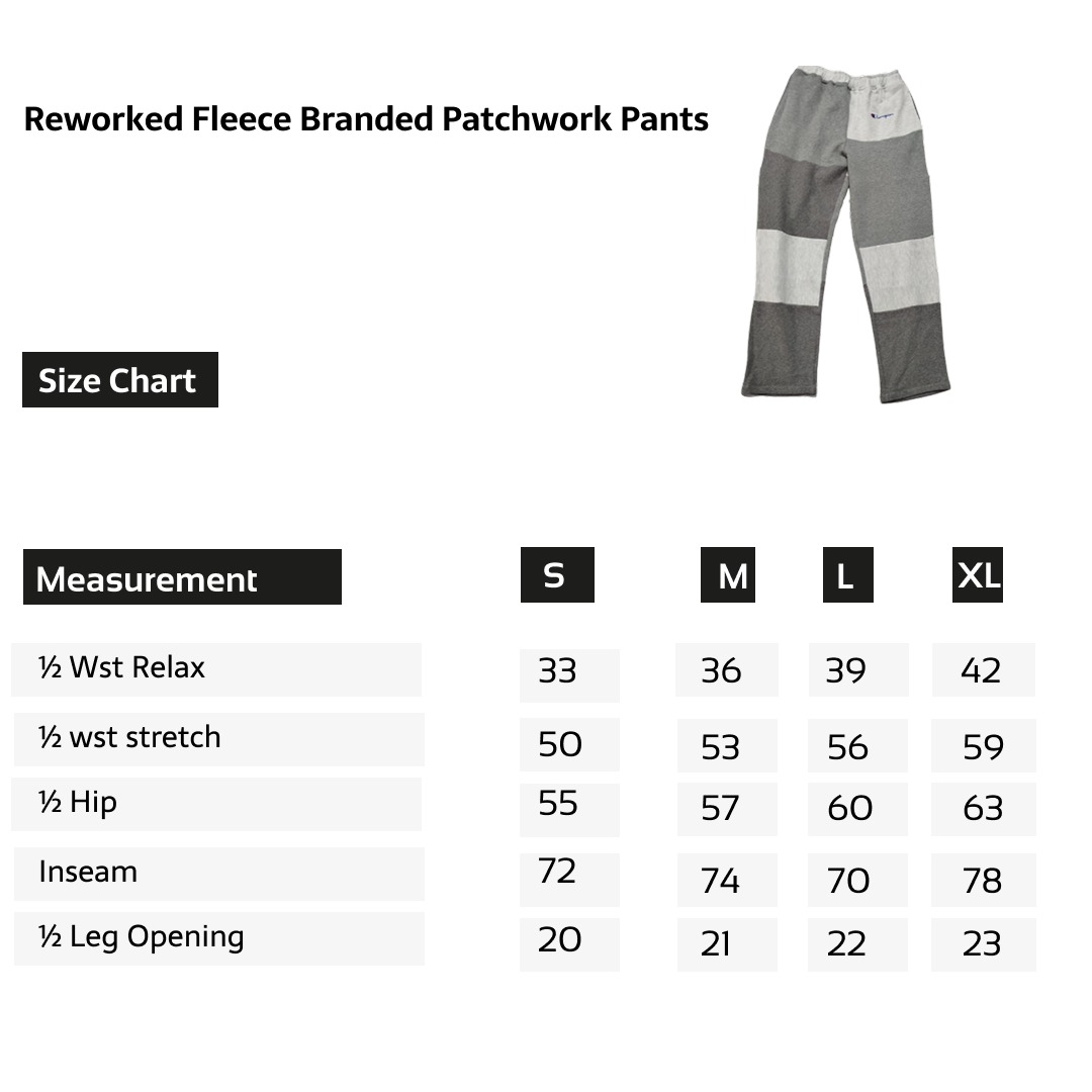 SS25 Upcycled Fleece Branded Patchwork Pants