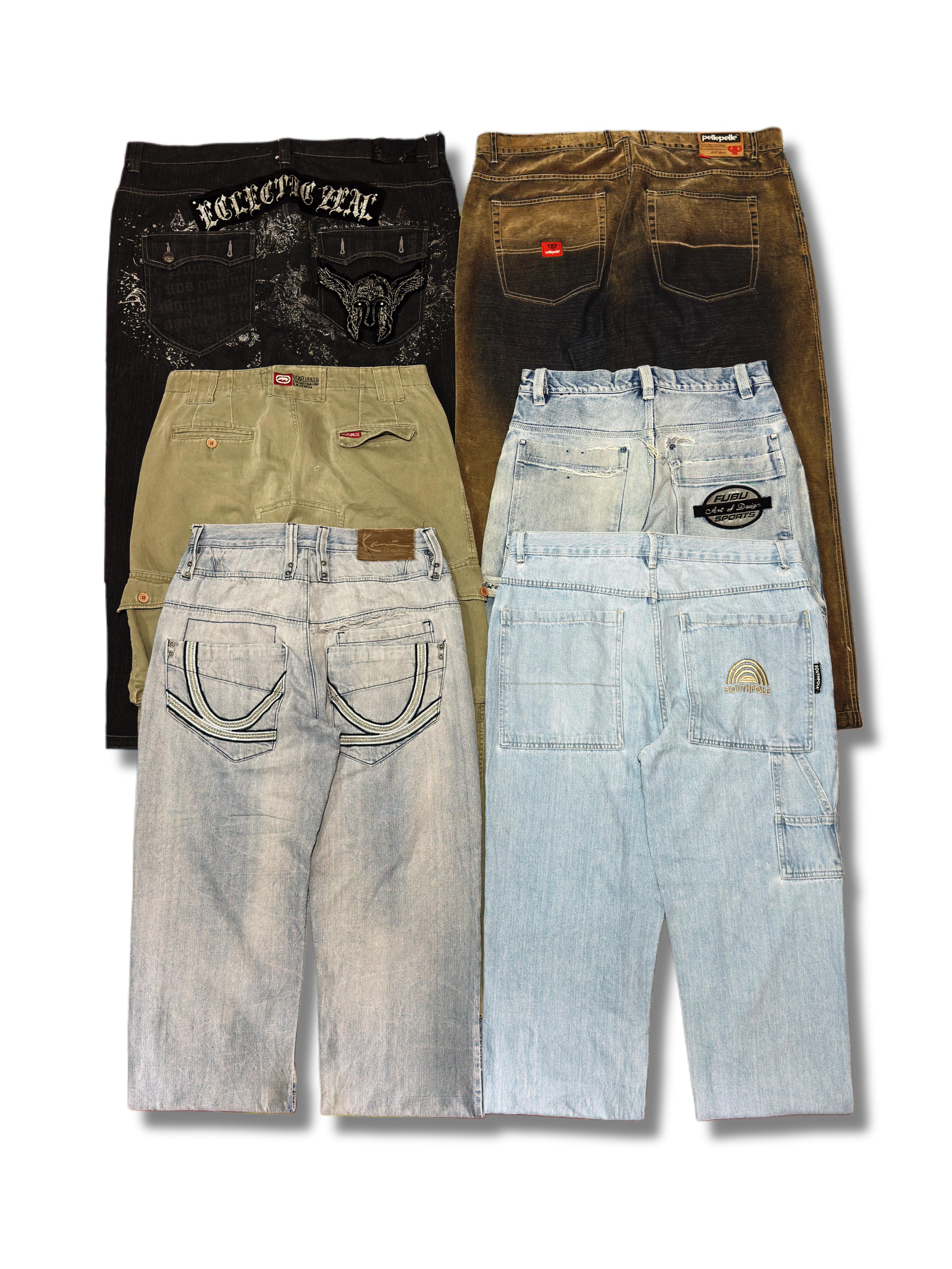 Y2K Hip Hop Japanisch bestickte Jeans (AS-3)