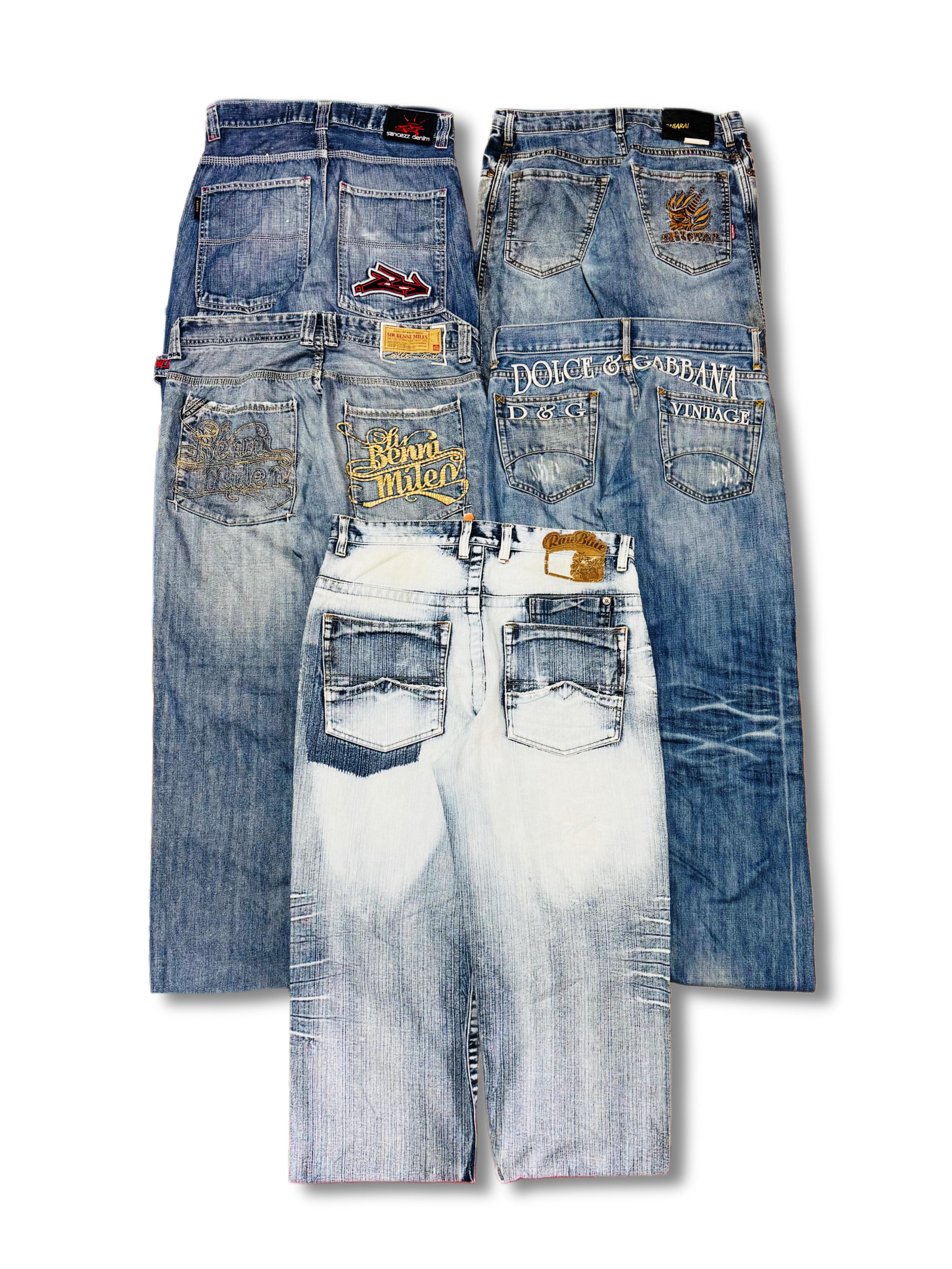 Y2K Hip Hop Japanisch Bestickte Jeans (AS-2)