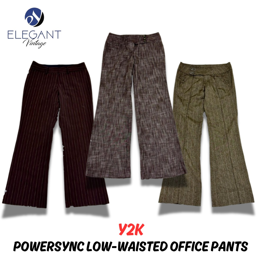 Y2K Powersync Pantalons de bureau taille basse - EV0219