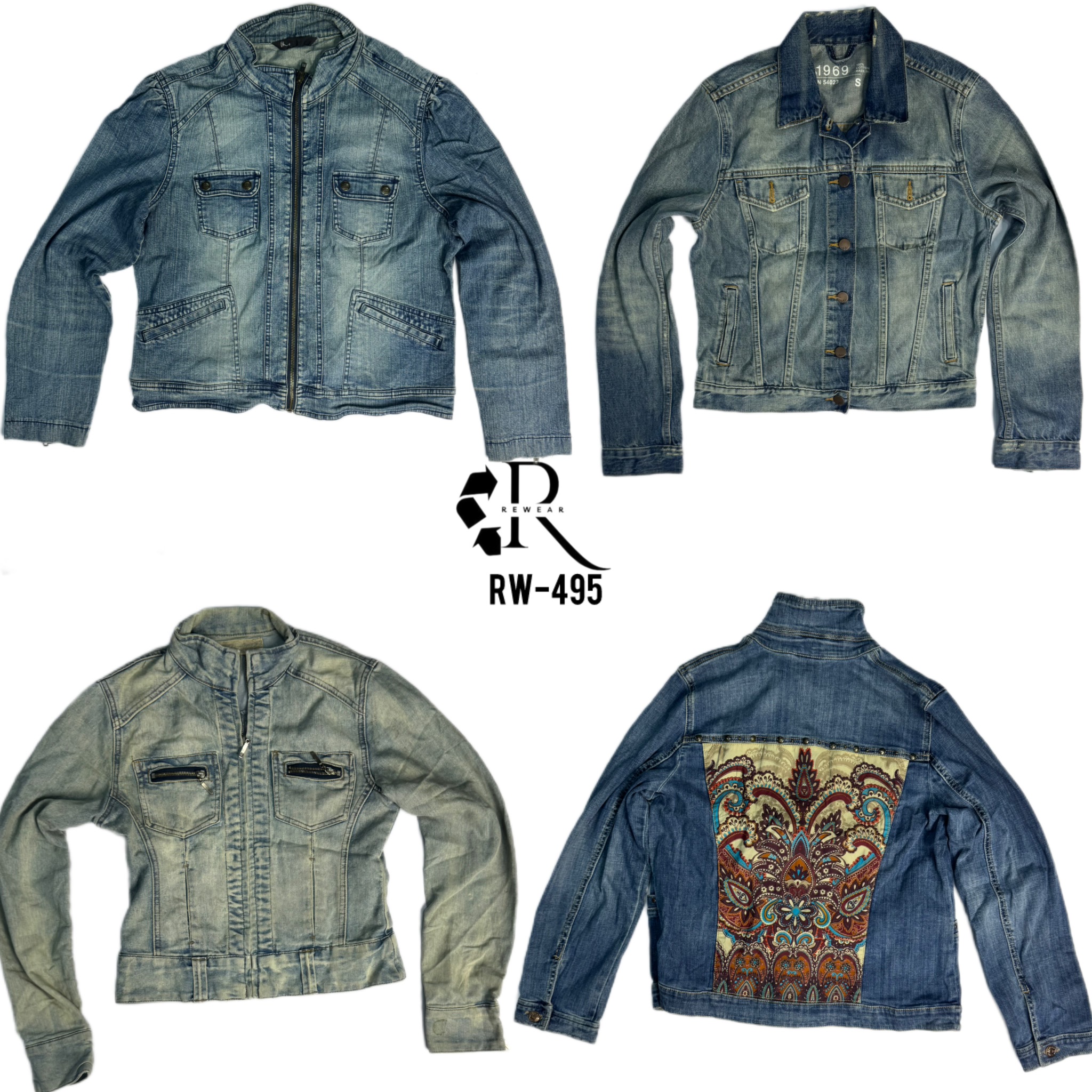 Jaquetas de Denim Únicas Y2K (RW-495)