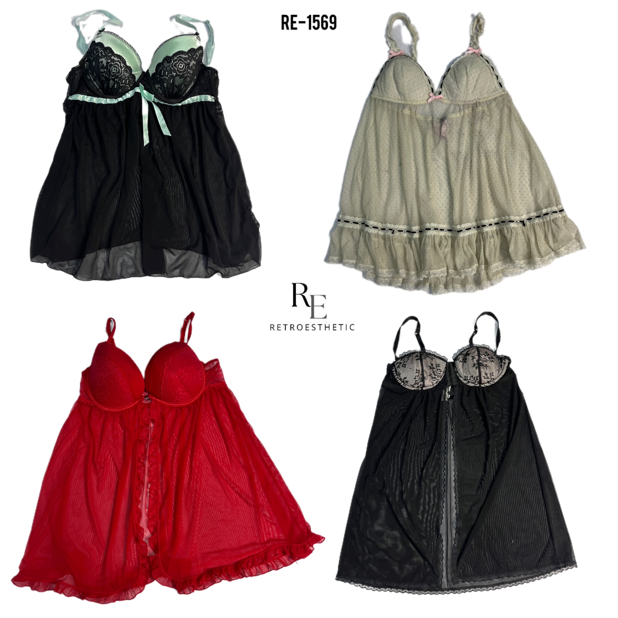 Y2K Soft Girl Baby Dolls Tops (RE-1569)