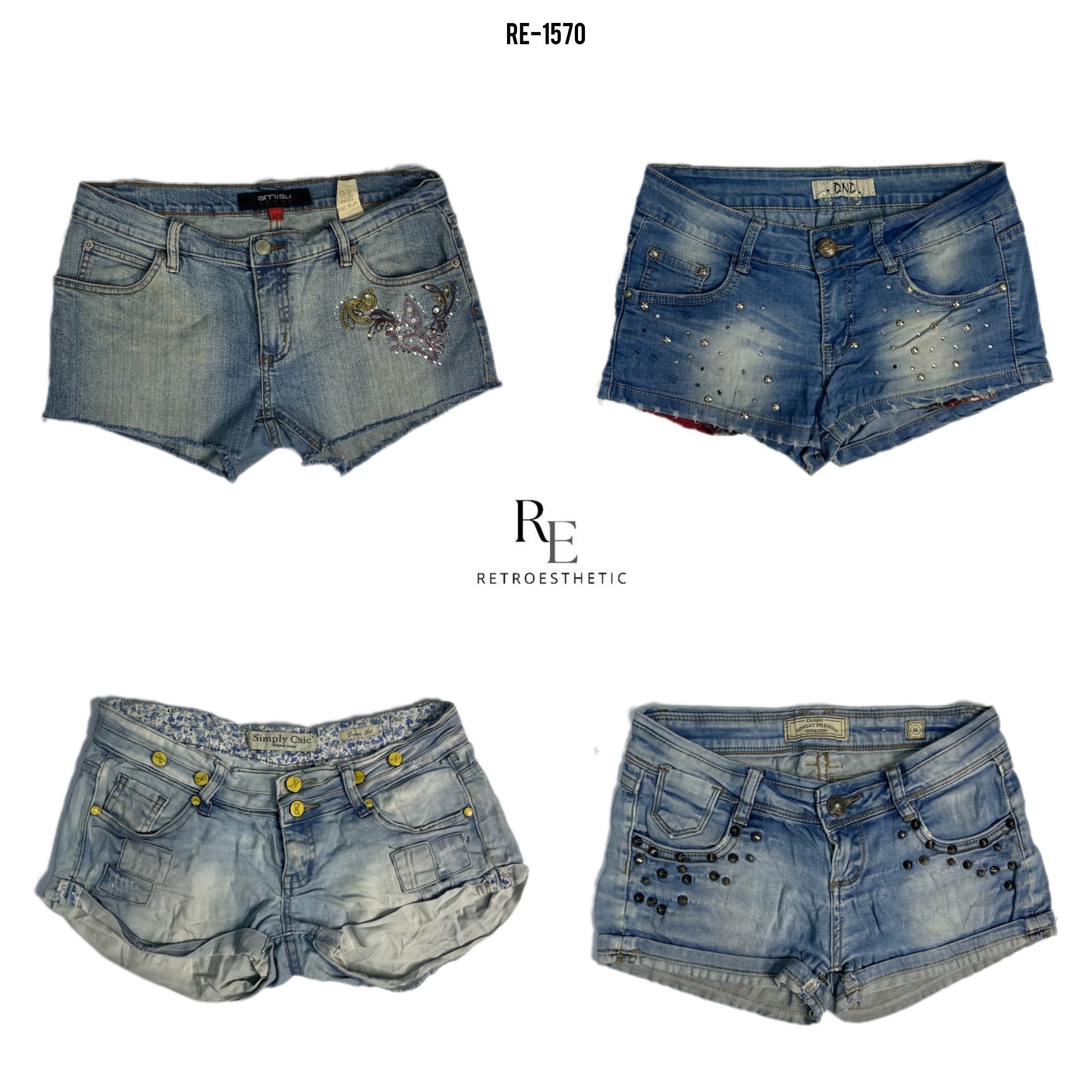 Y2K Britney Era Denim Shorts (RE-1570)