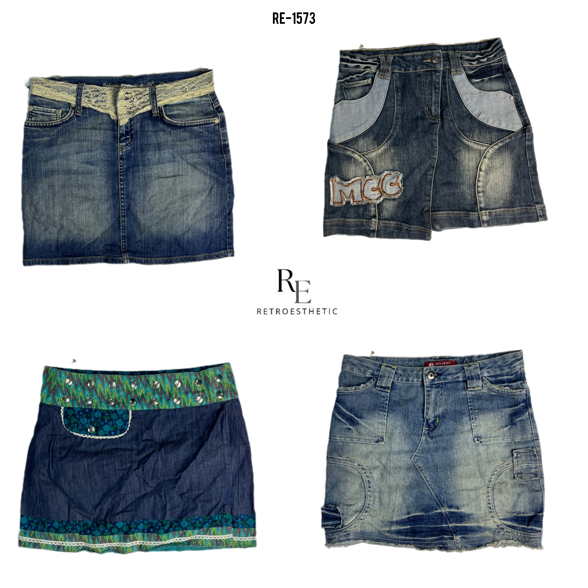 Y2K Britney Era Denim Mini Skirts (RE-1573)