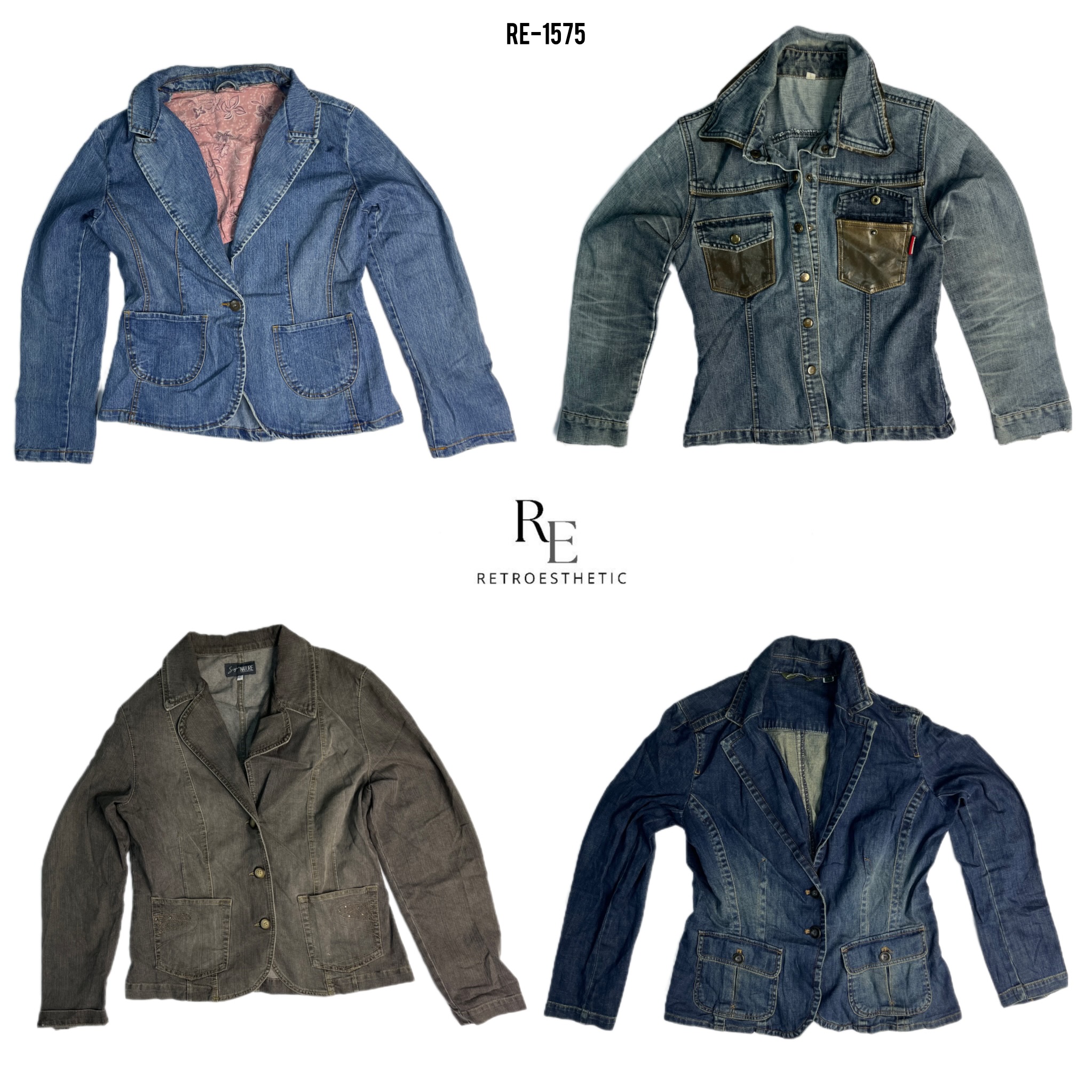 Y2K Britney Era Blazer Denim Jackets (RE-1575)