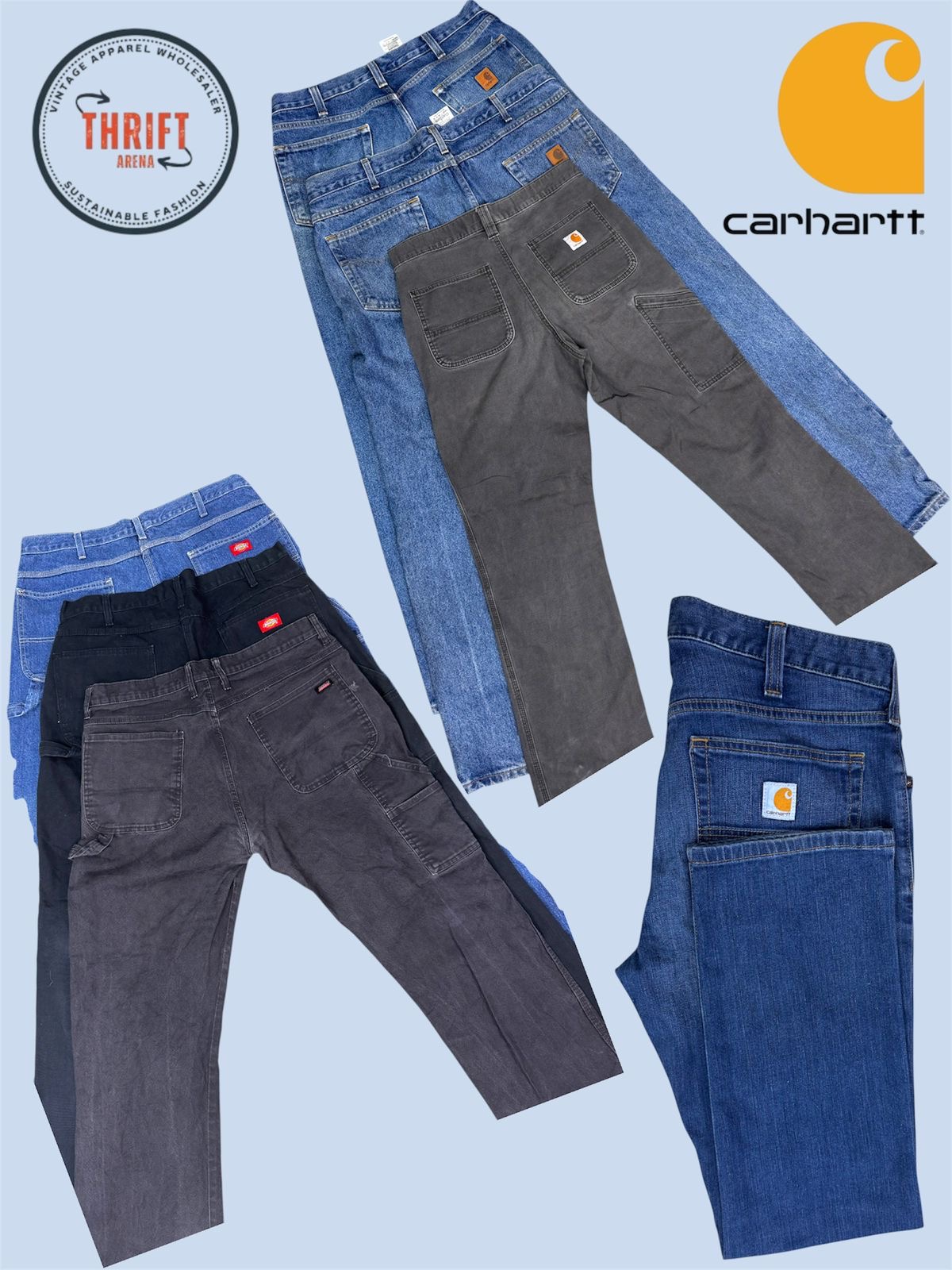 T1165 Carhartt/Dickies Denim-Hosen