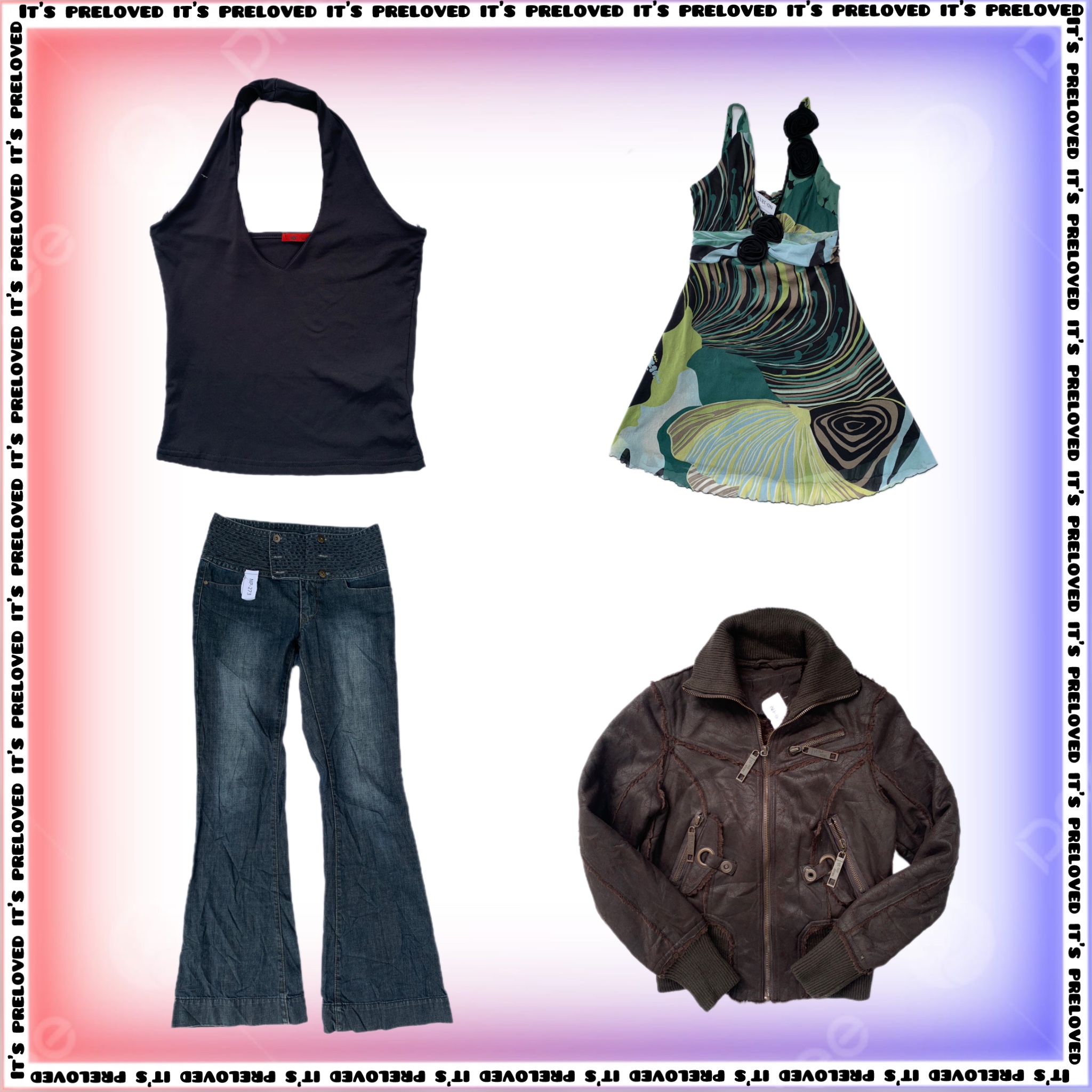 Y2k Cool Girls Street Style mix Tops, dresses, Denim, Leather (SS-1074)