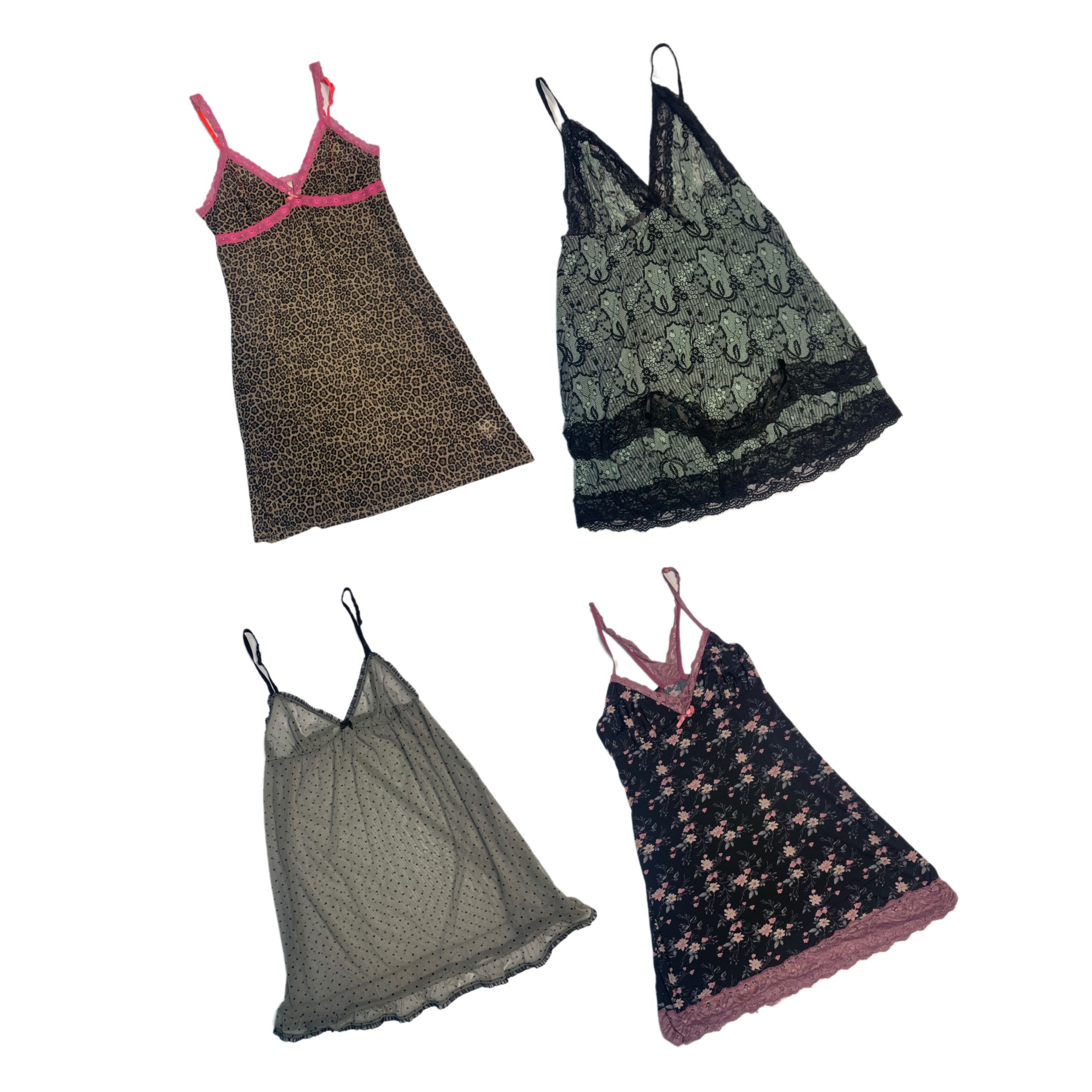 Y2K Mesh Slips Ft Animal Print