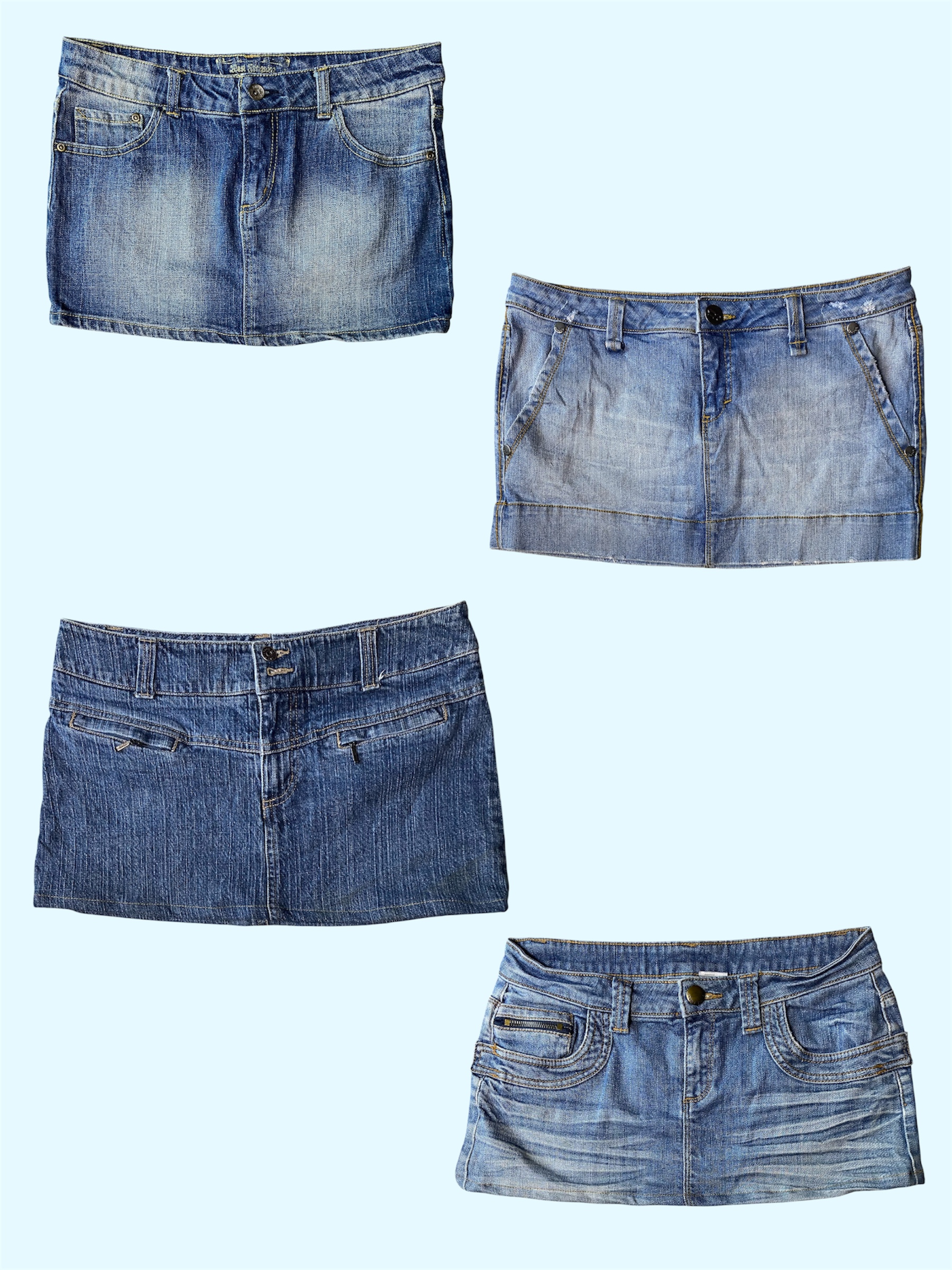 Y2K Clubwear Blue Jean Mini (TS-642)