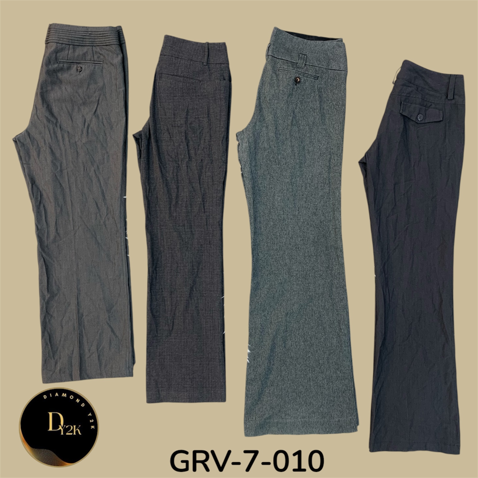 Mixed Poly Pants | Sleek Fit, Retro Feel  (GRV-7-010)