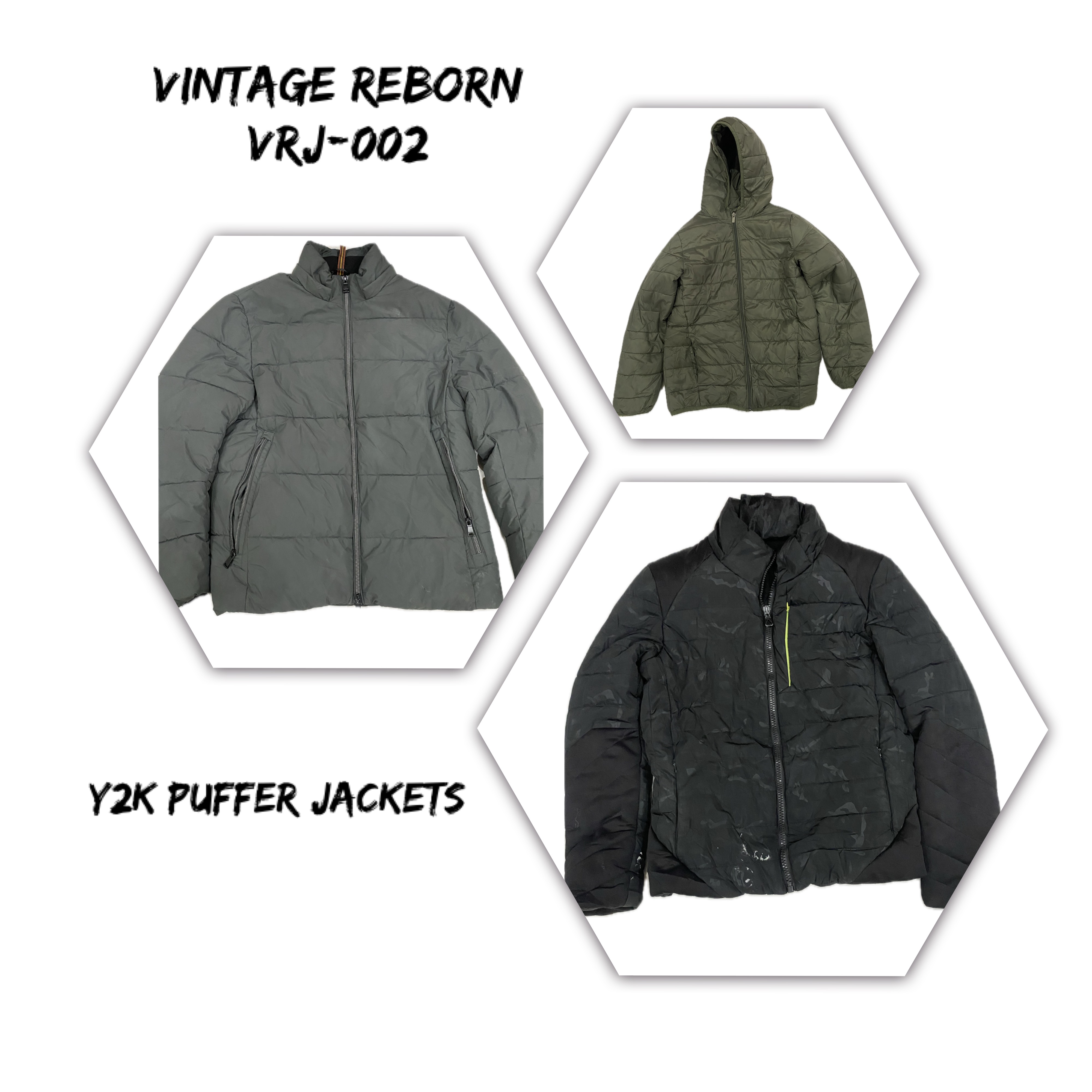Vestes en duvet non marquées ambiance y2k (VRJ-002)