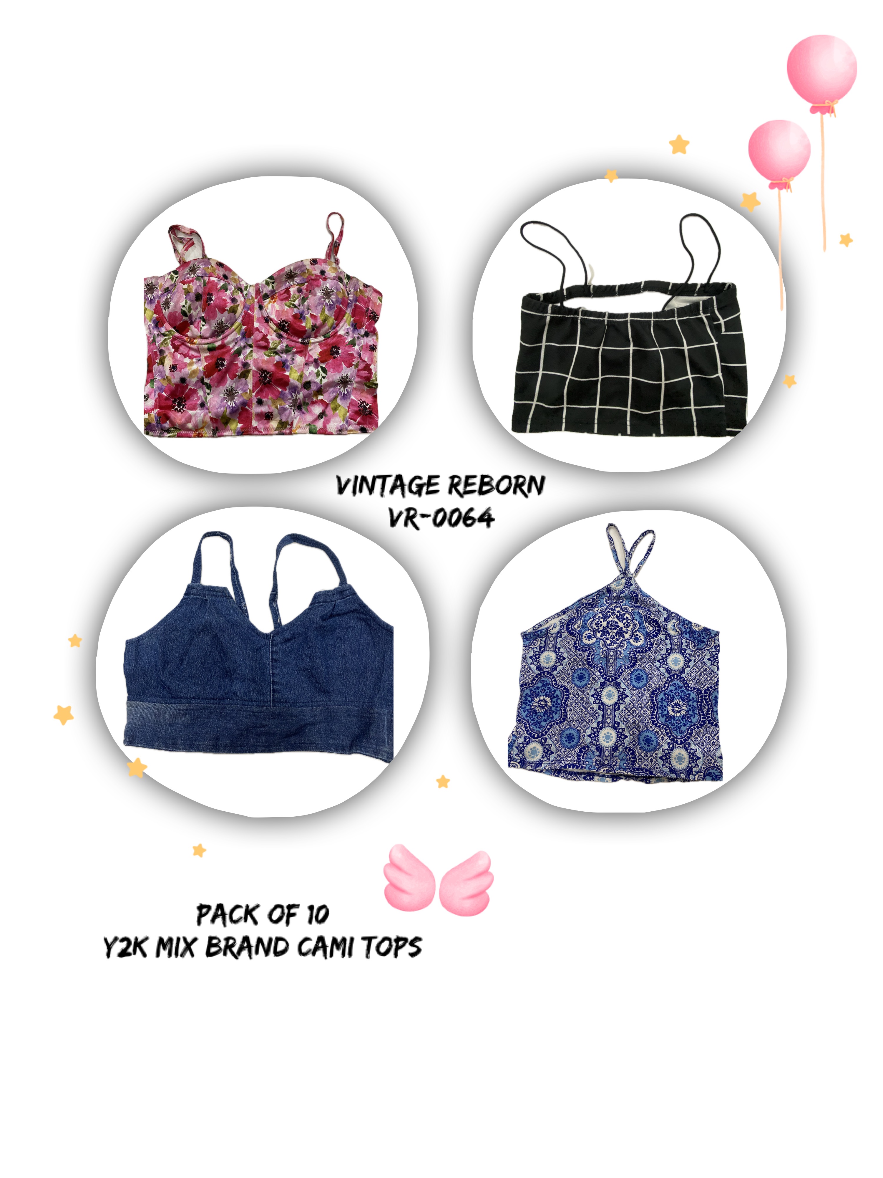 Y2K Mix Brand Cami Tops - (VR-0064)
