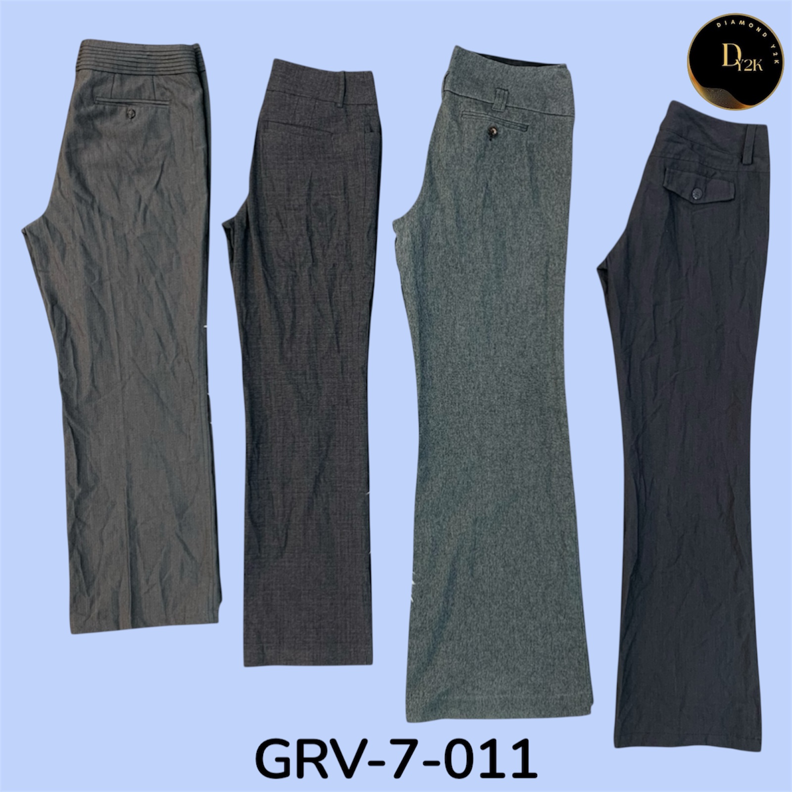 Calças de Poliéster Cinza Clássico – Conforto Diário Encontra Estilo (GRV-7-011)