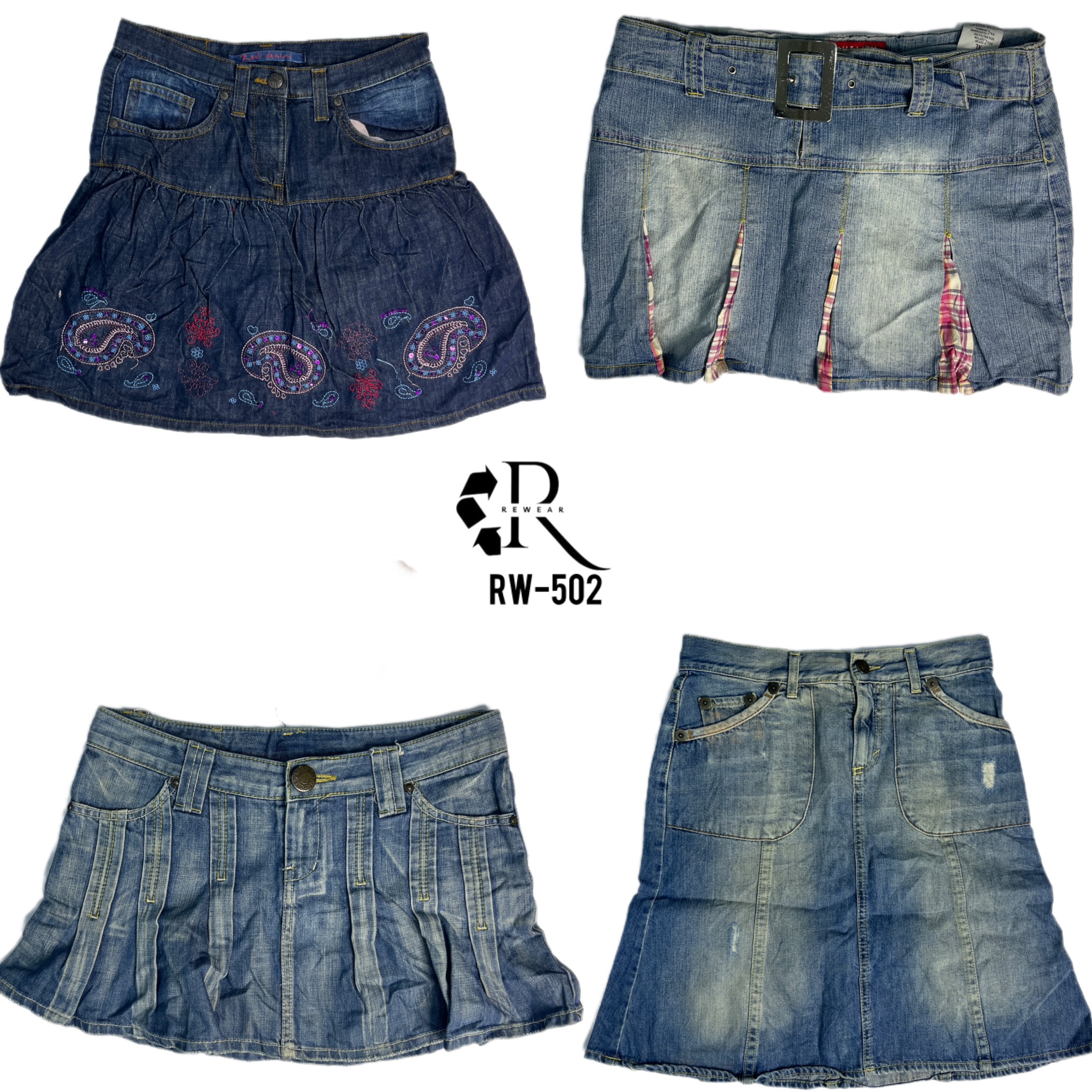 Y2K Cyber Girl Era  Denim Skirts (RW-502)