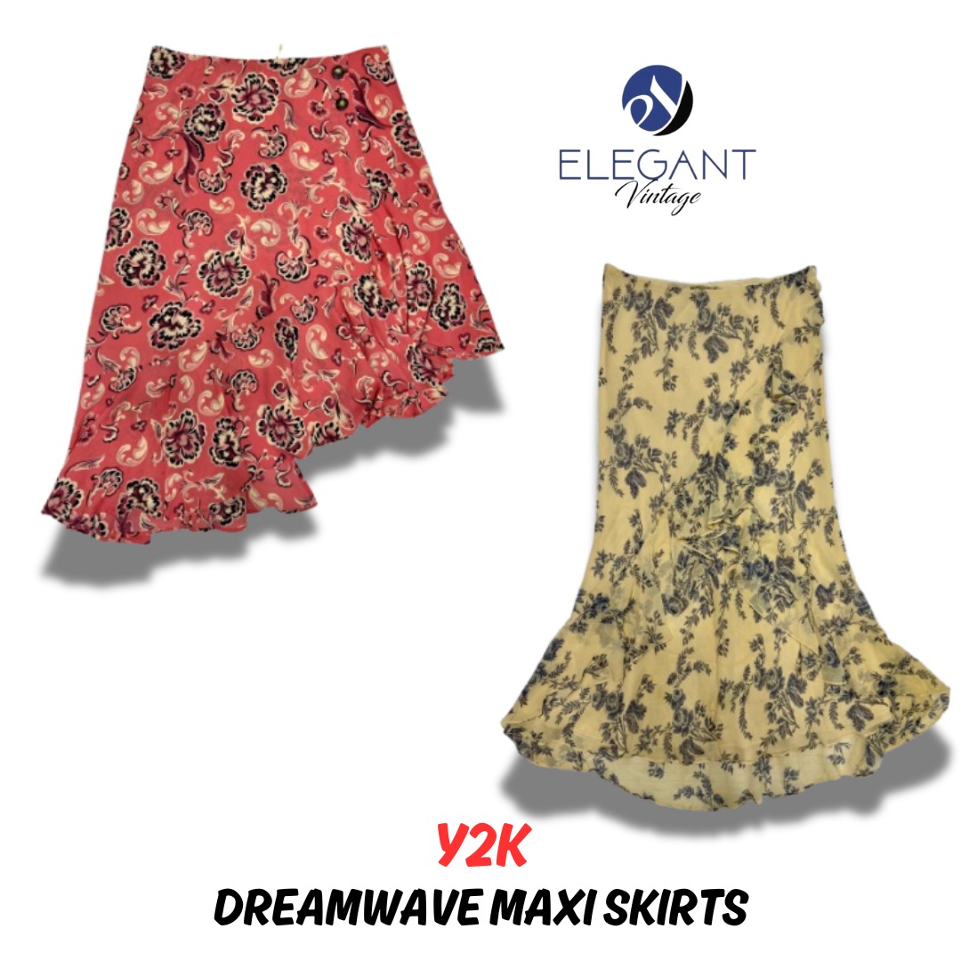 Y2K Dreamwave Maxi Skirts - EV0265