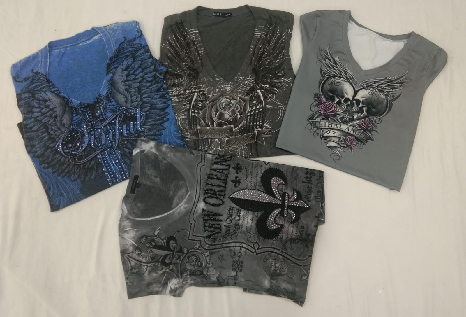 IQ0360 Y2K Gothic Baby Tees