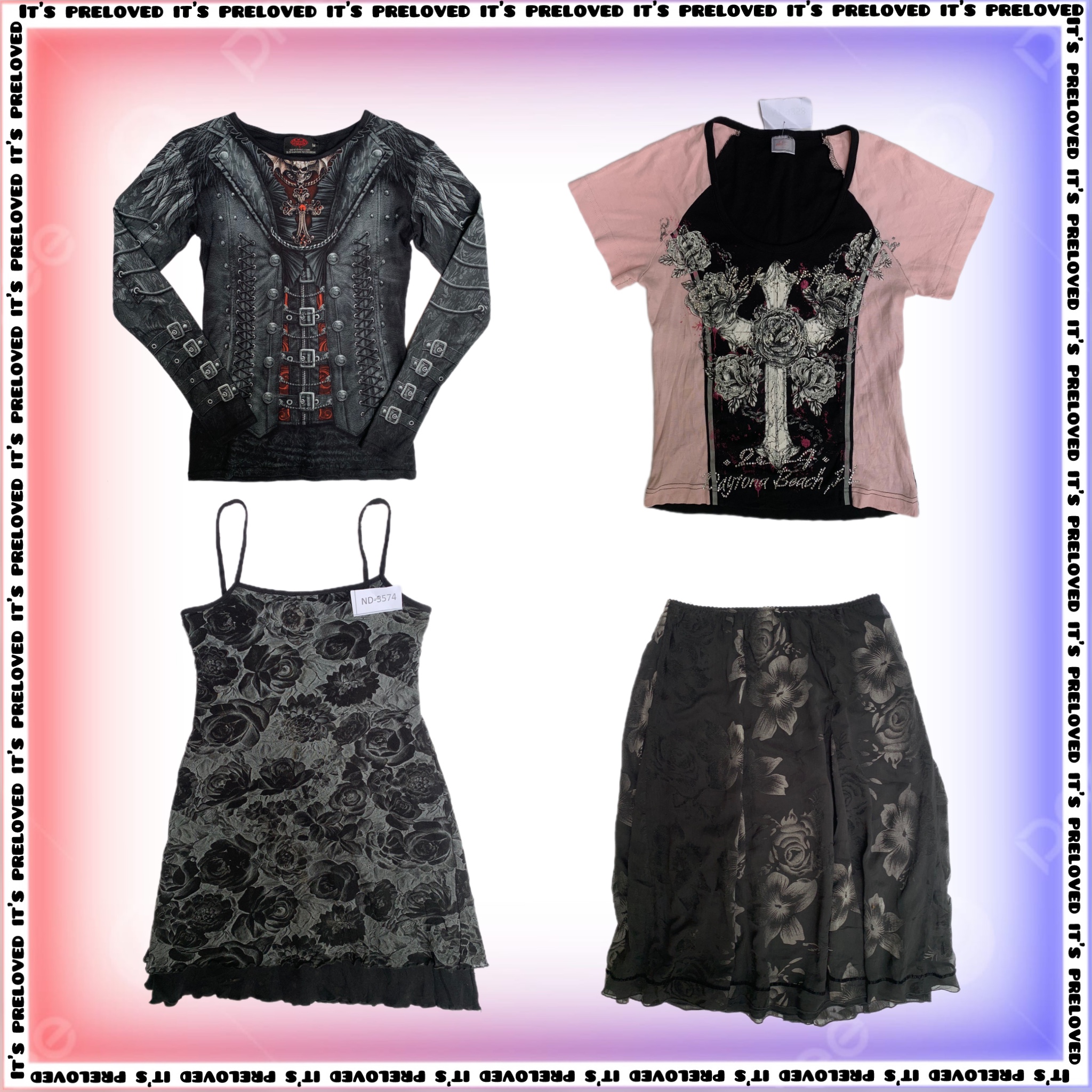 The Grunge Rose collection Tops, Dresses & Skirts mix (SS-1076)