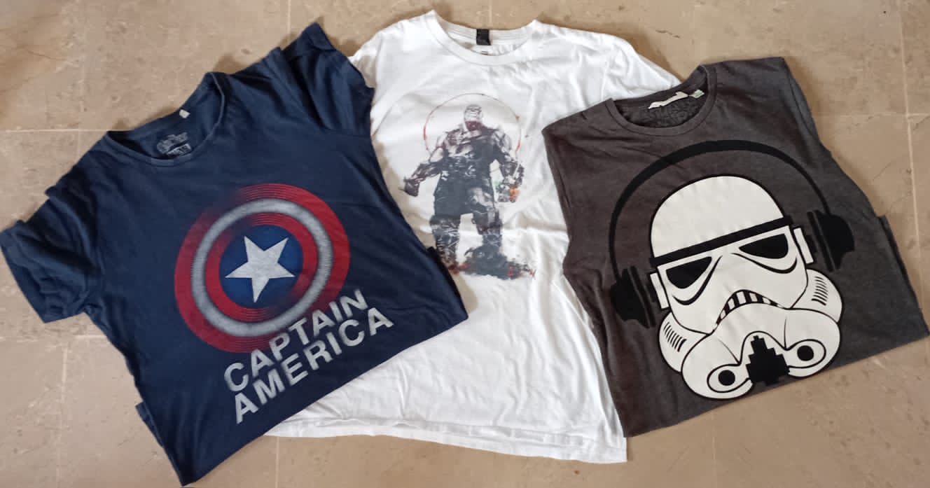 T-shirts Marvel et Star Wars