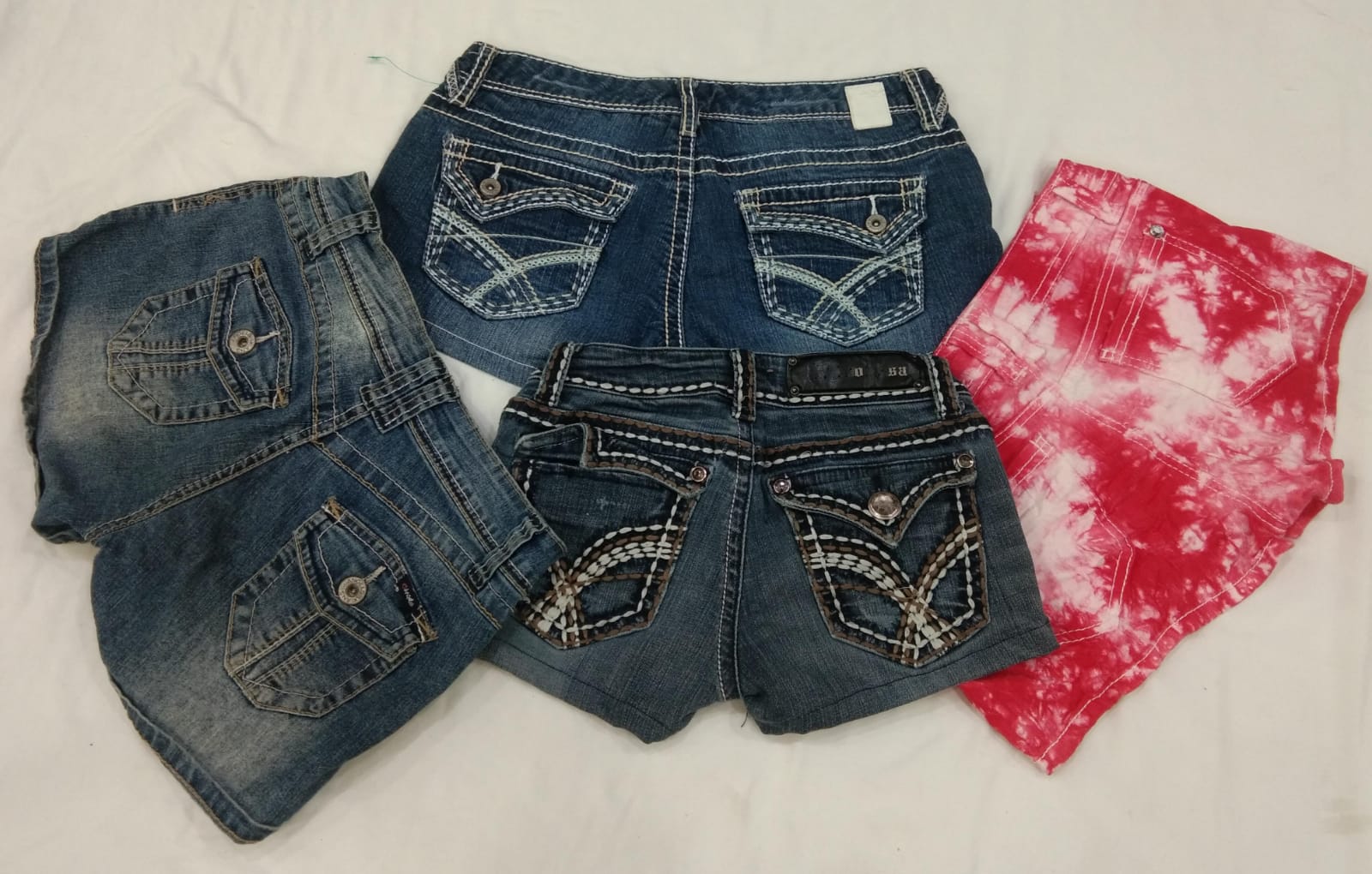 IQ0370 Y2K Grunge Mini Shorts