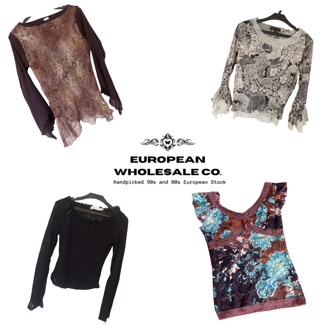 Y2K Italian IT girl Mesh Tops Mix (EWC435)