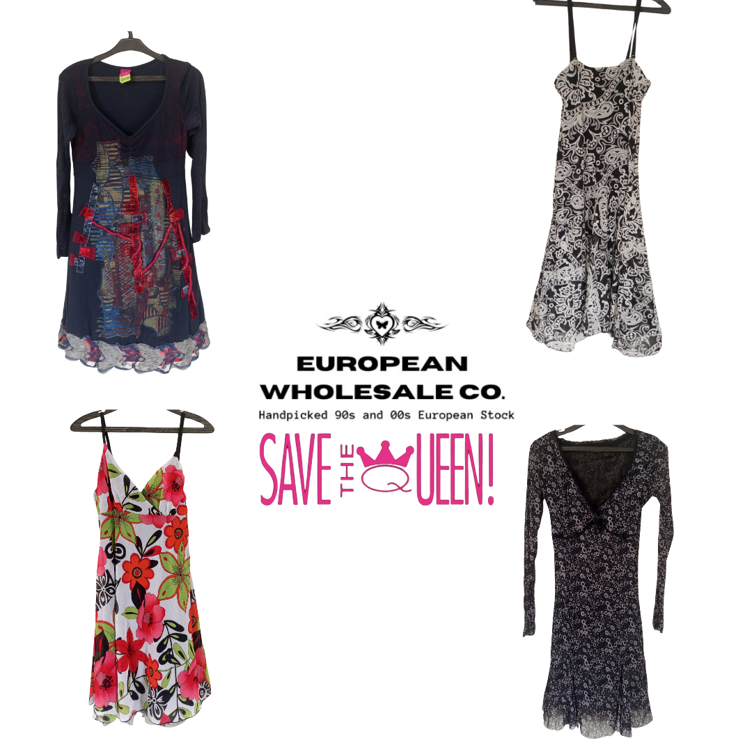 00er europäische Save the Queen Vibe Sommerkleider ft. Save the Queen (EWC446)