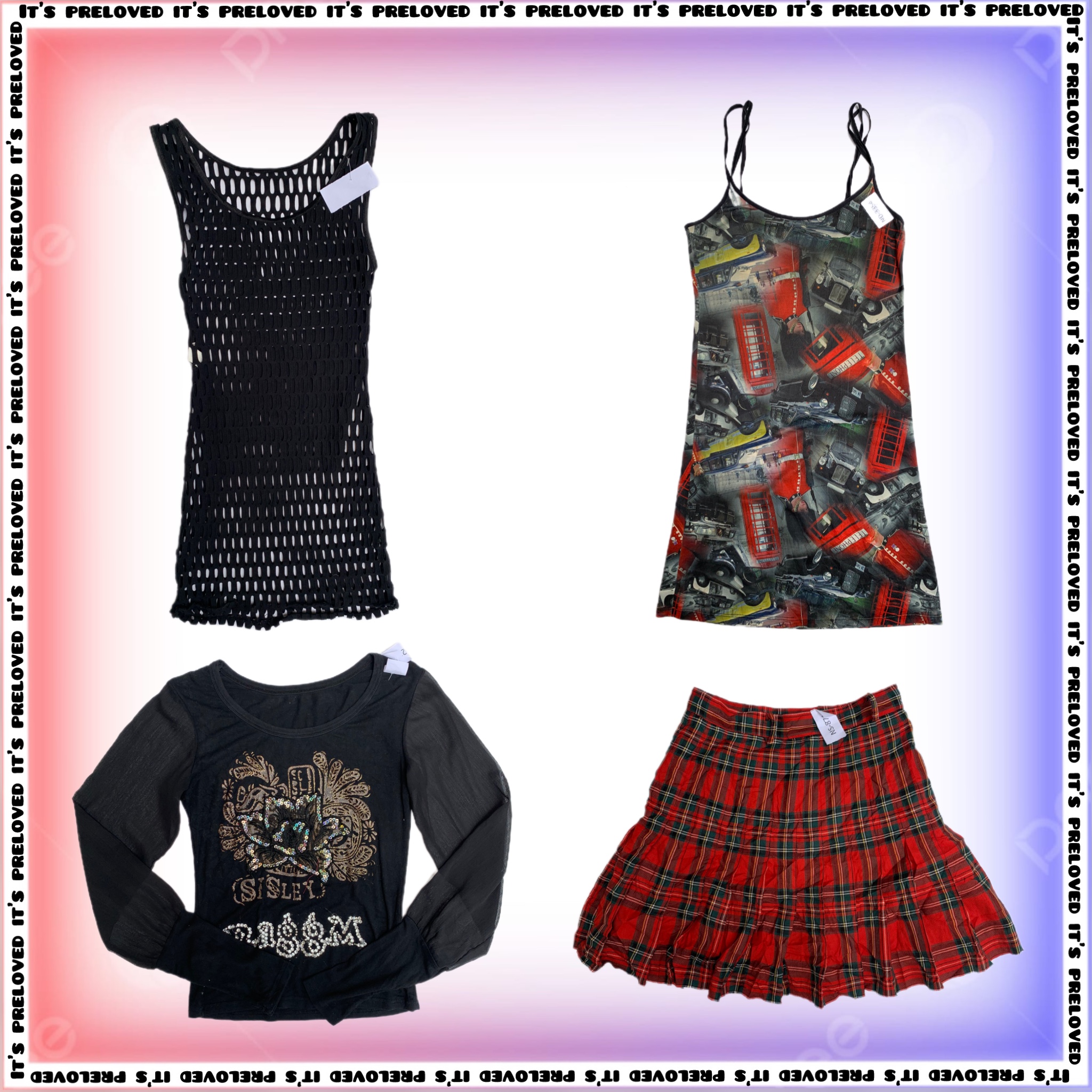 Grunge Street Style Tops, Dresses & Skirts mix (SS-1078)