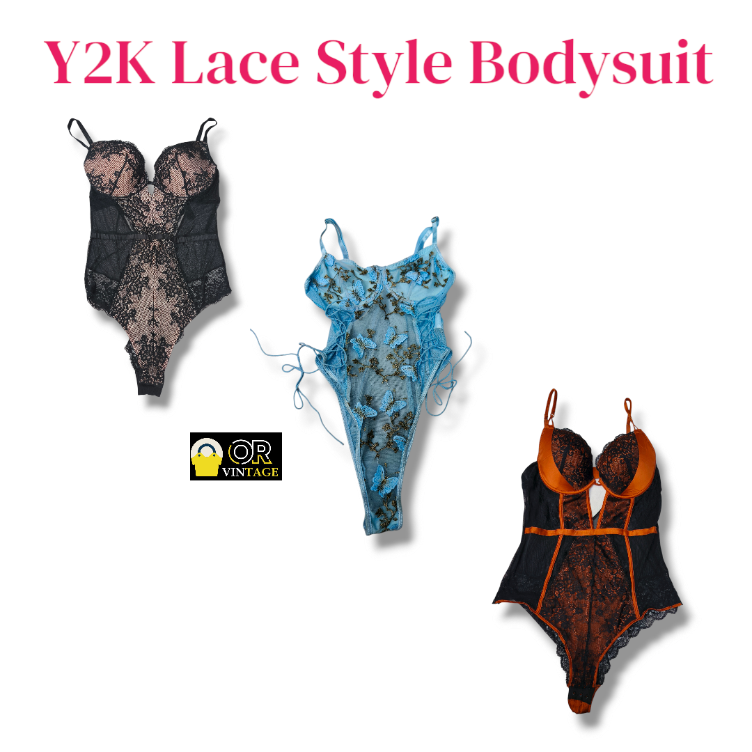 Y2K Spitzen-Bodysuit