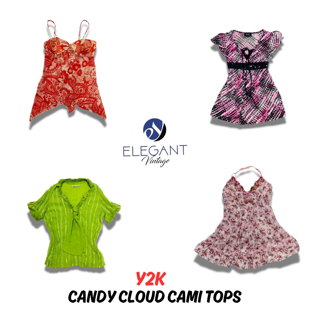 Y2K Candy Cloud Cami Tops - EV0767