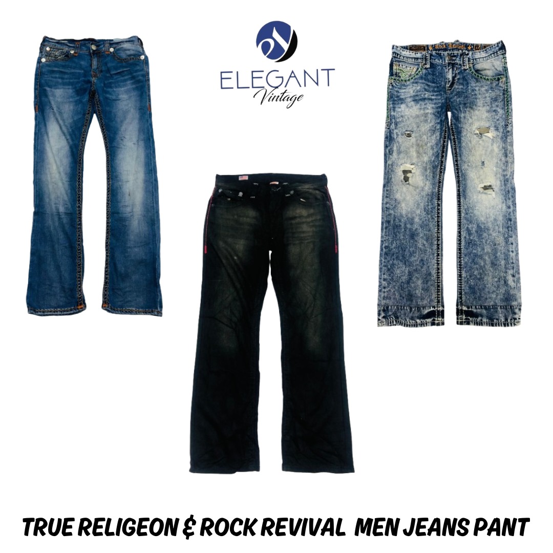 True Religeon & Rock Revival Pantalon en Jean pour Homme