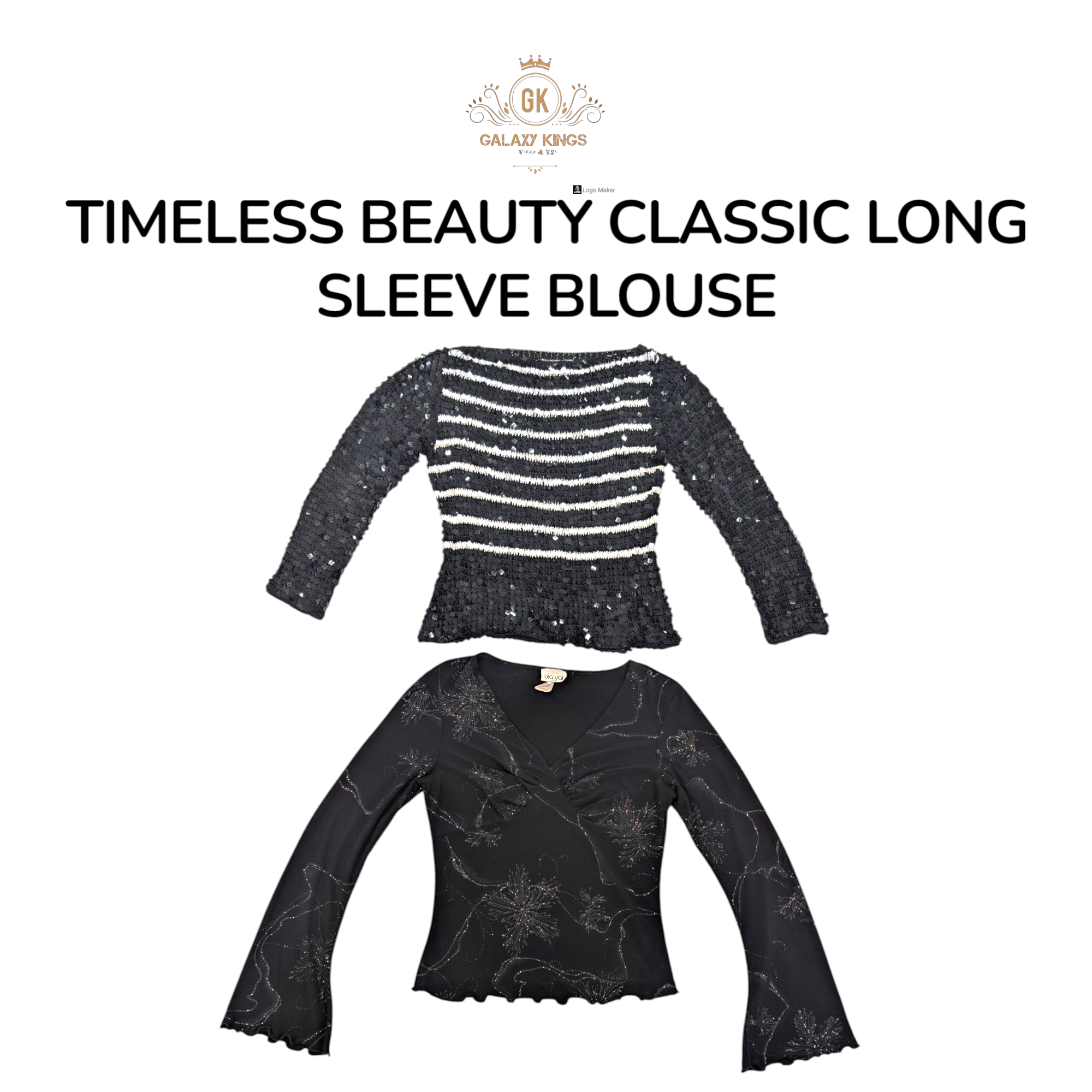 BELEZA ATEMPORAL BLUSA CLÁSSICA DE MANGA LONGA