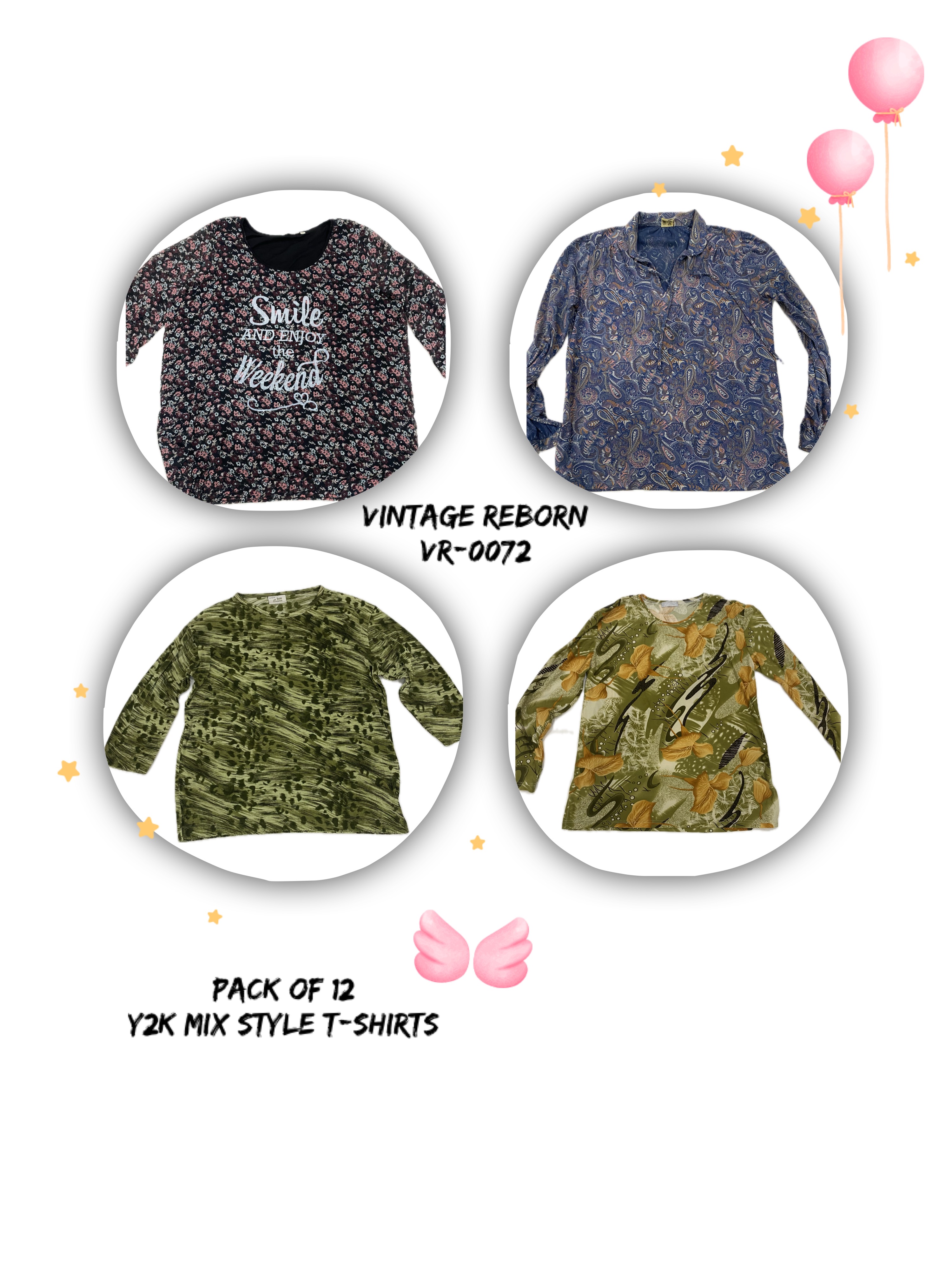 Y2K Mix Style T-Shirts (VR-0072)