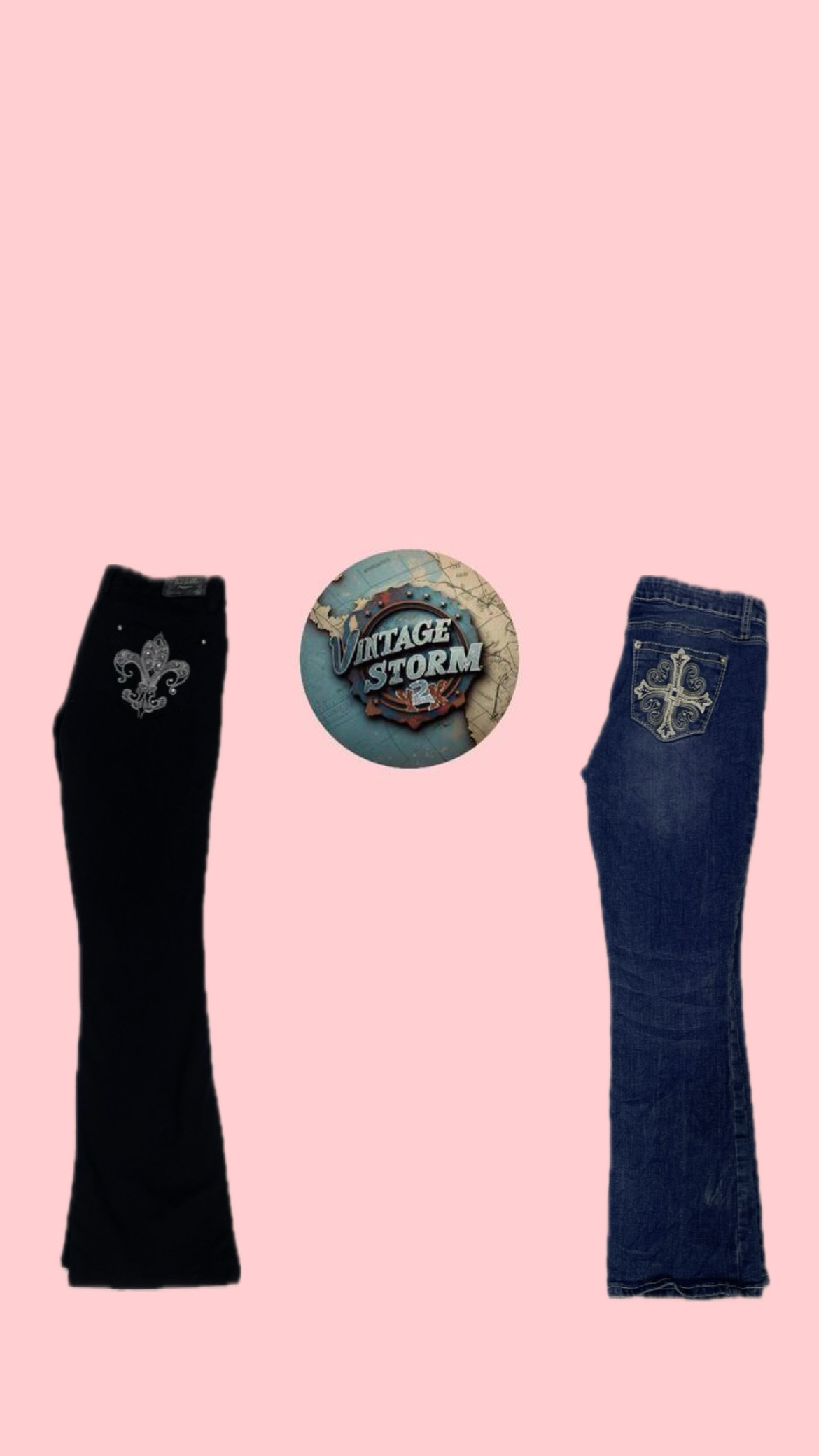 Y2K Denim Flared Jeans