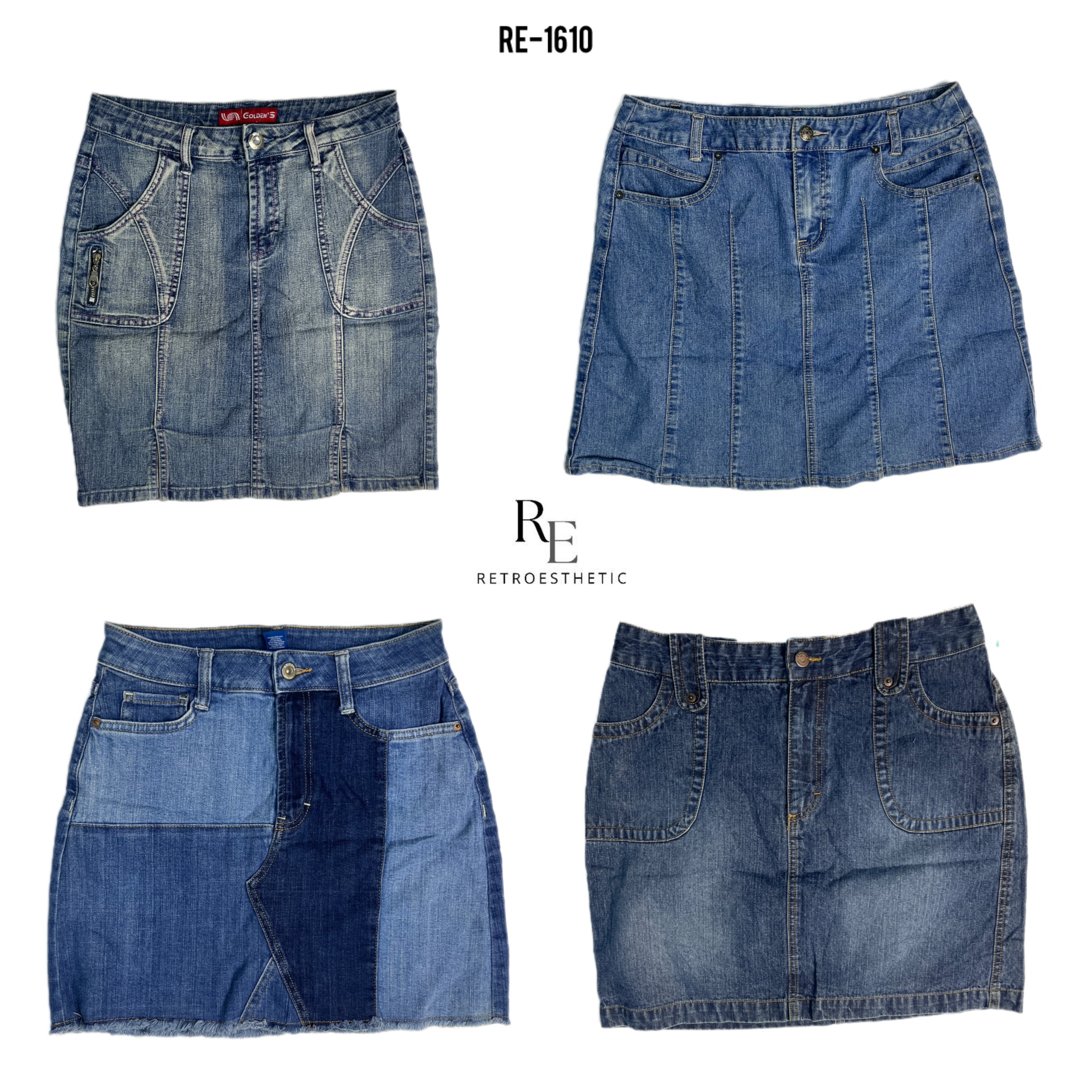 Gonne Midi in denim Era Cyber Girl Y2K (RE-1610)
