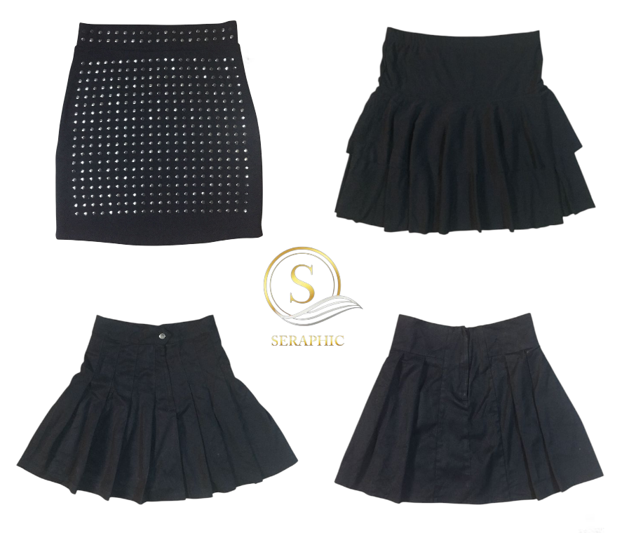 Y2K Black Gothic Mini Skirts