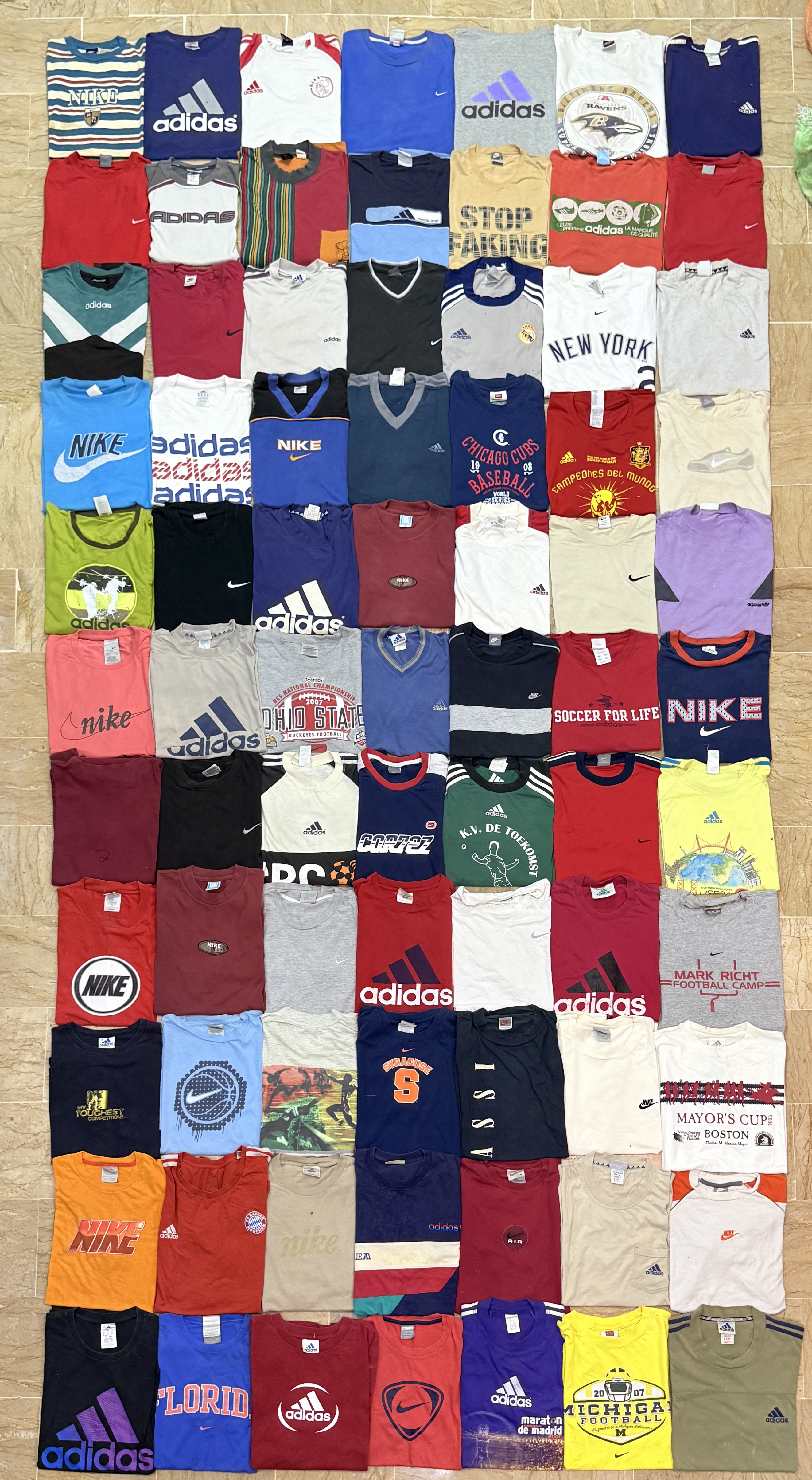 vintage nike adidas tshirt 77 pieces