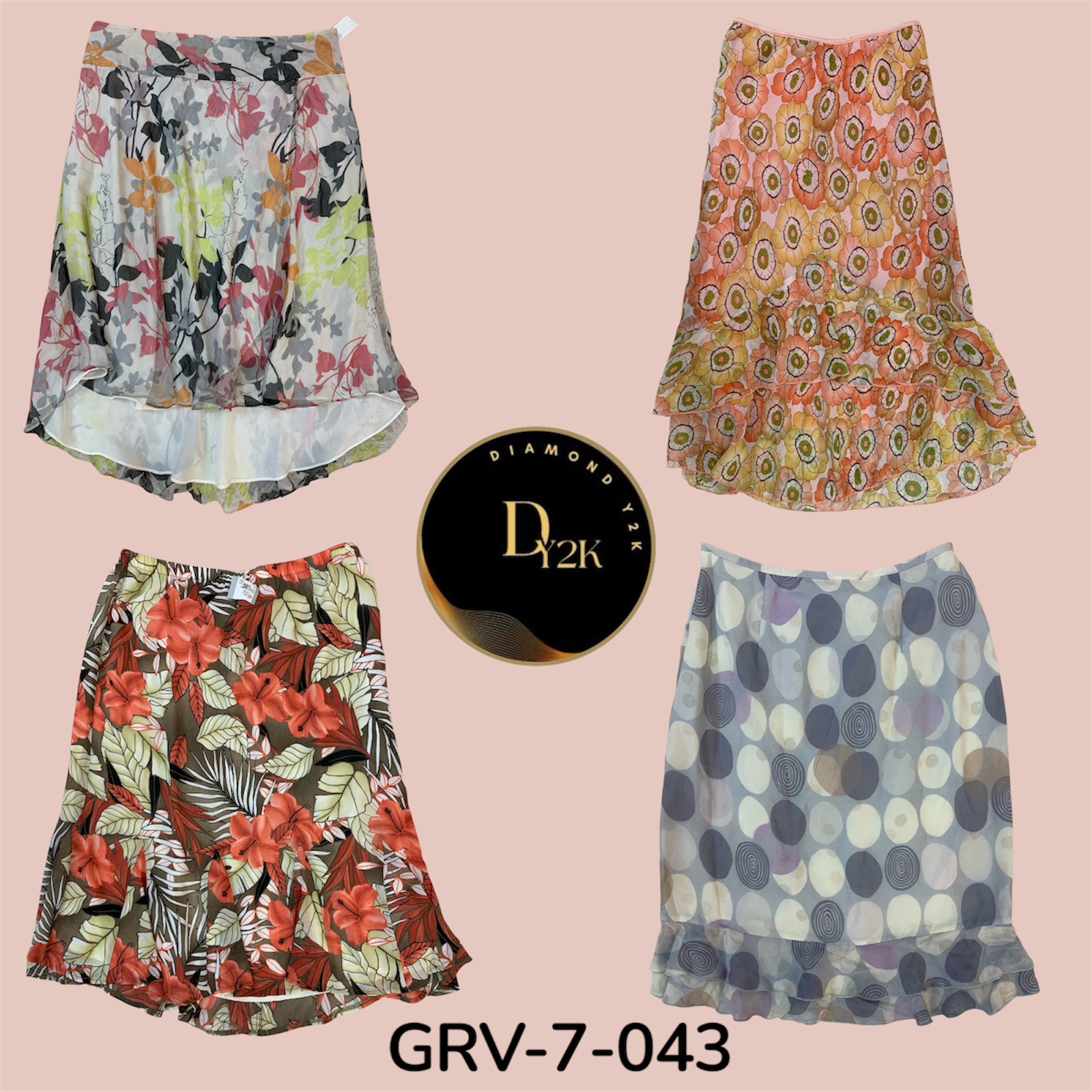Jupe en poly mélangé – Légère, fluide, style Y2K (GRV-7-043)