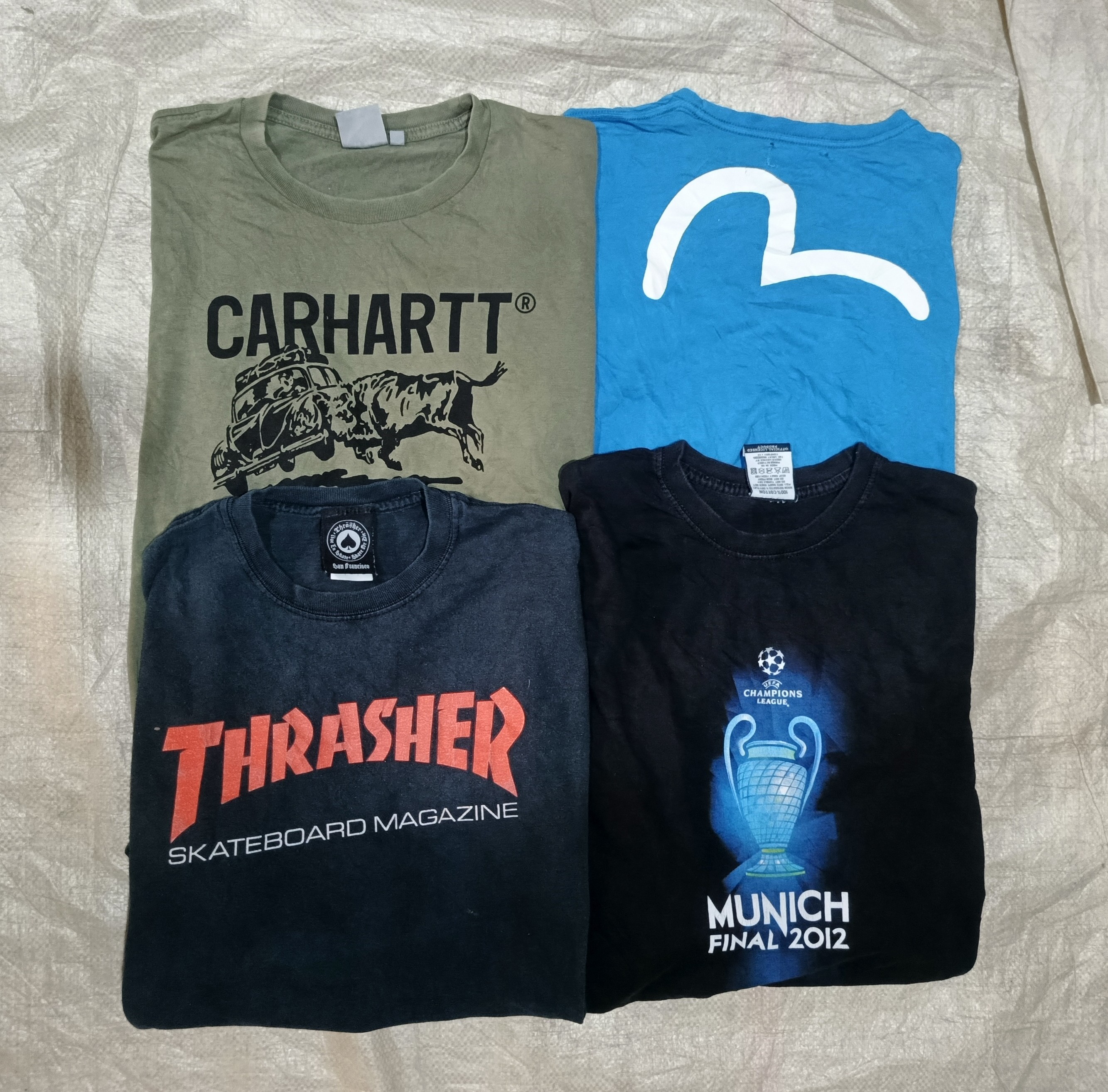 Evisu、Carhartt とヴィンテージミックス Tシャツ