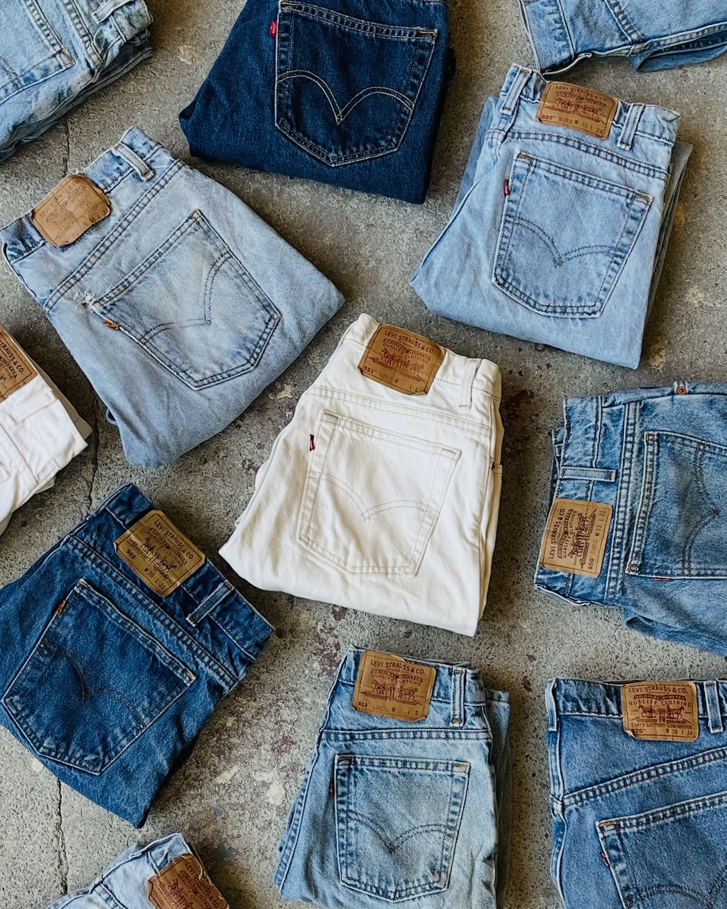 Étiquette en papier Mix Code Levi’s Fabriquée aux États-Unis et au Mexique