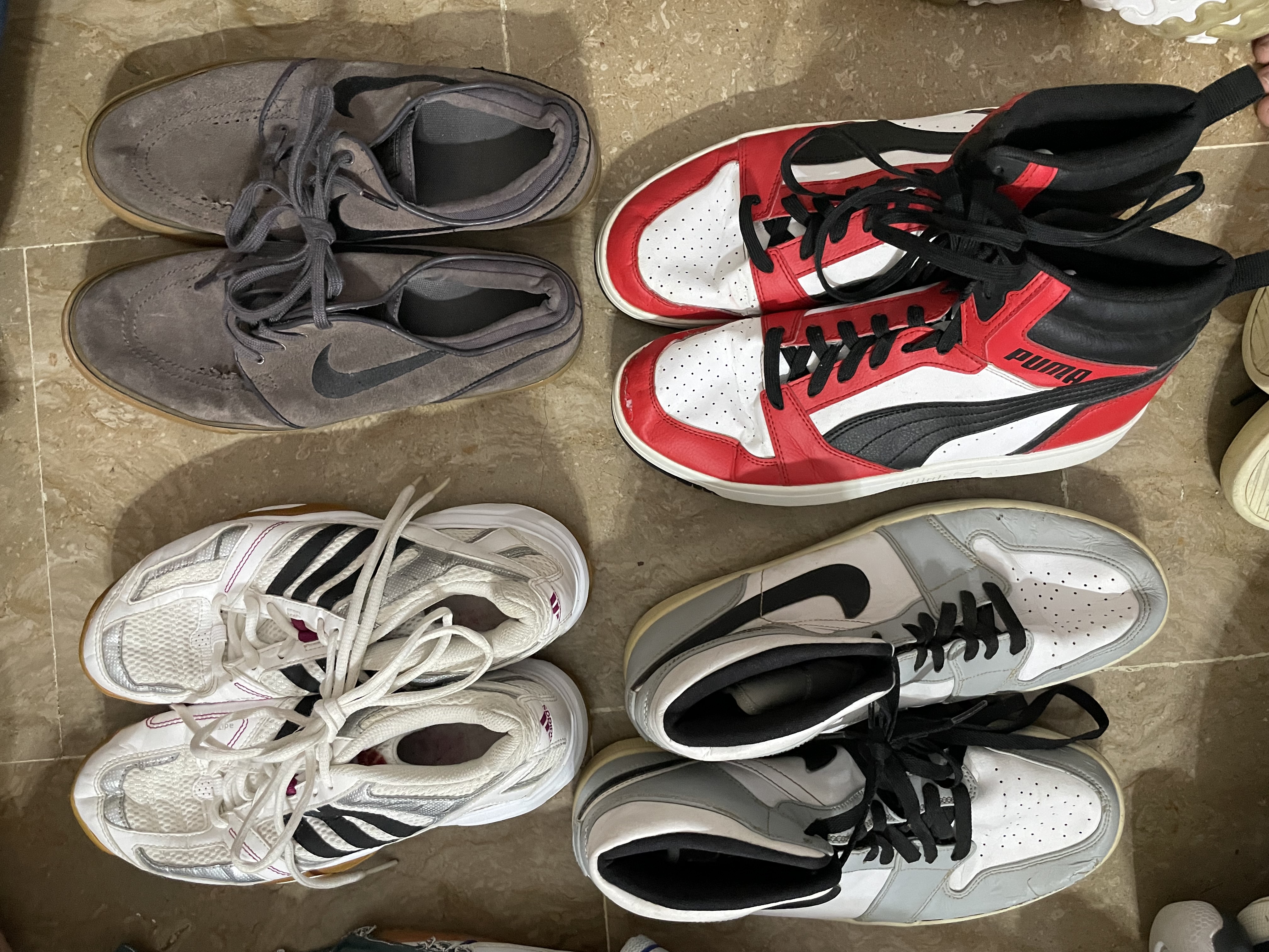 Mix branded shoes