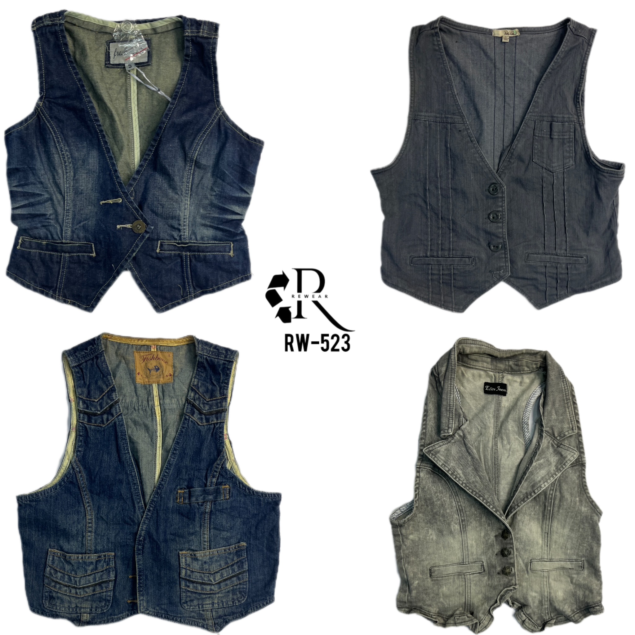 Y2K IT Girl Denim Waistcoats (RW-523)
