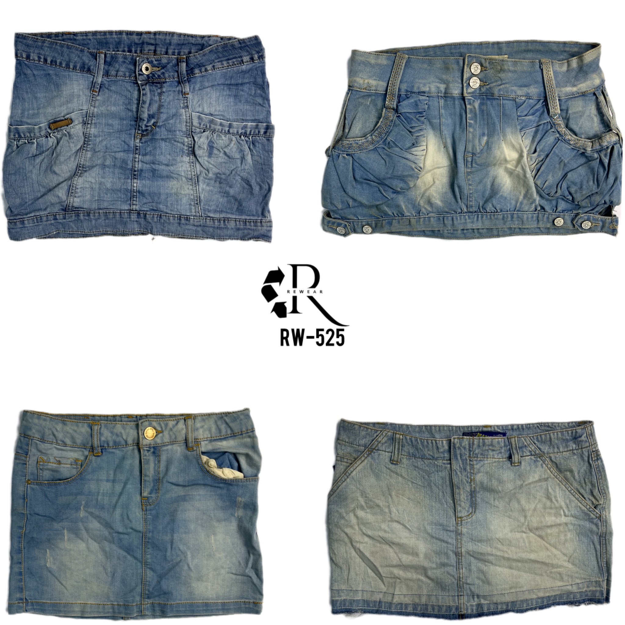 Jupes mini en denim de l'ère Britney Y2K (Rw-525)
