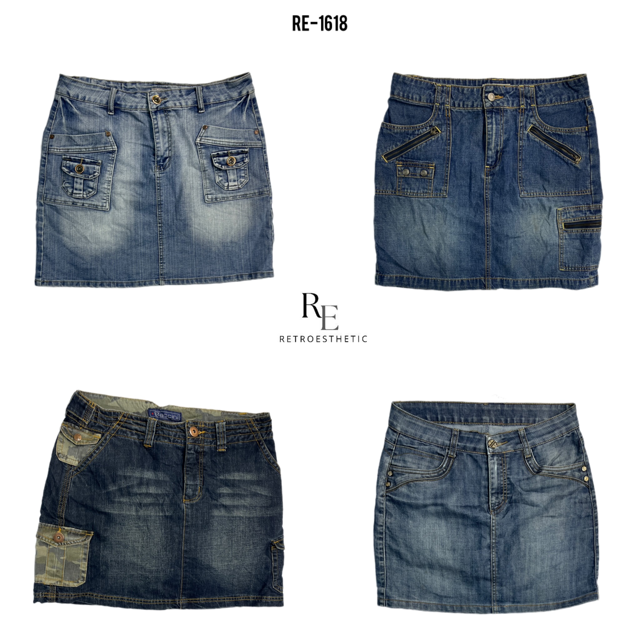 Y2K Britney Ära Denim Mini-Röcke (RE-1618)