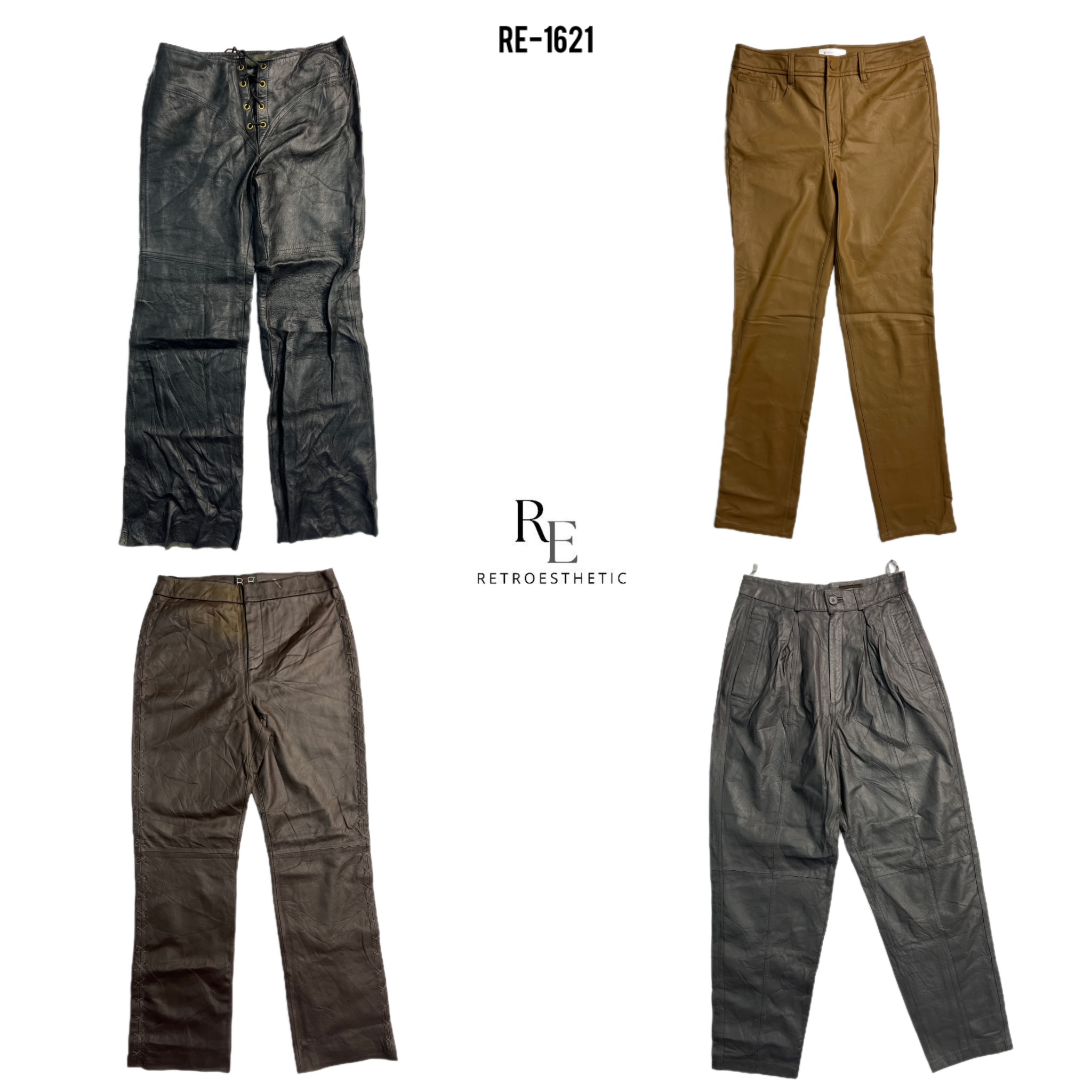 Y2K Retro Stil Lederhose (RE-1621)
