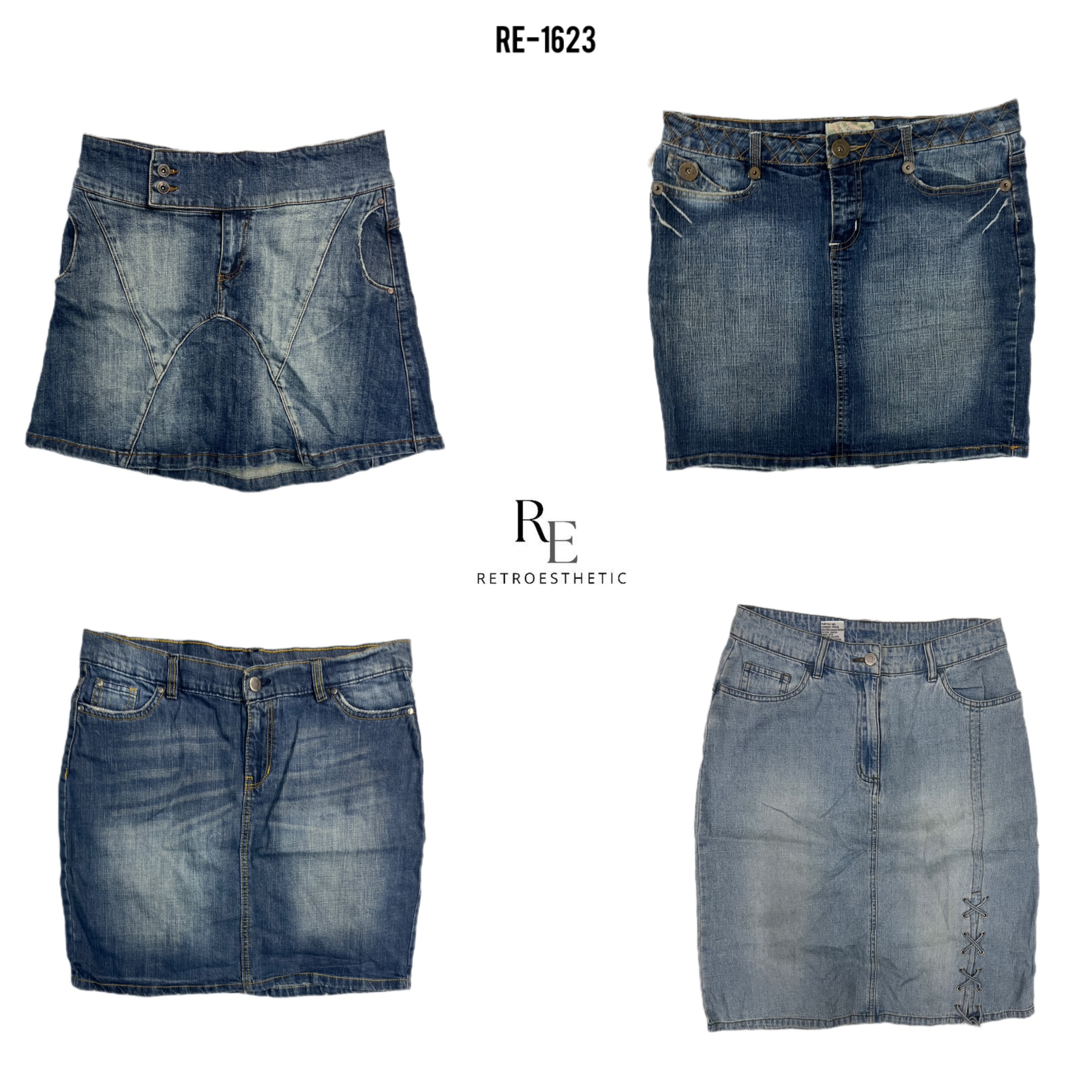 Y2K Britney Ära Einzigartige Denim Midikleider (RE-1623)