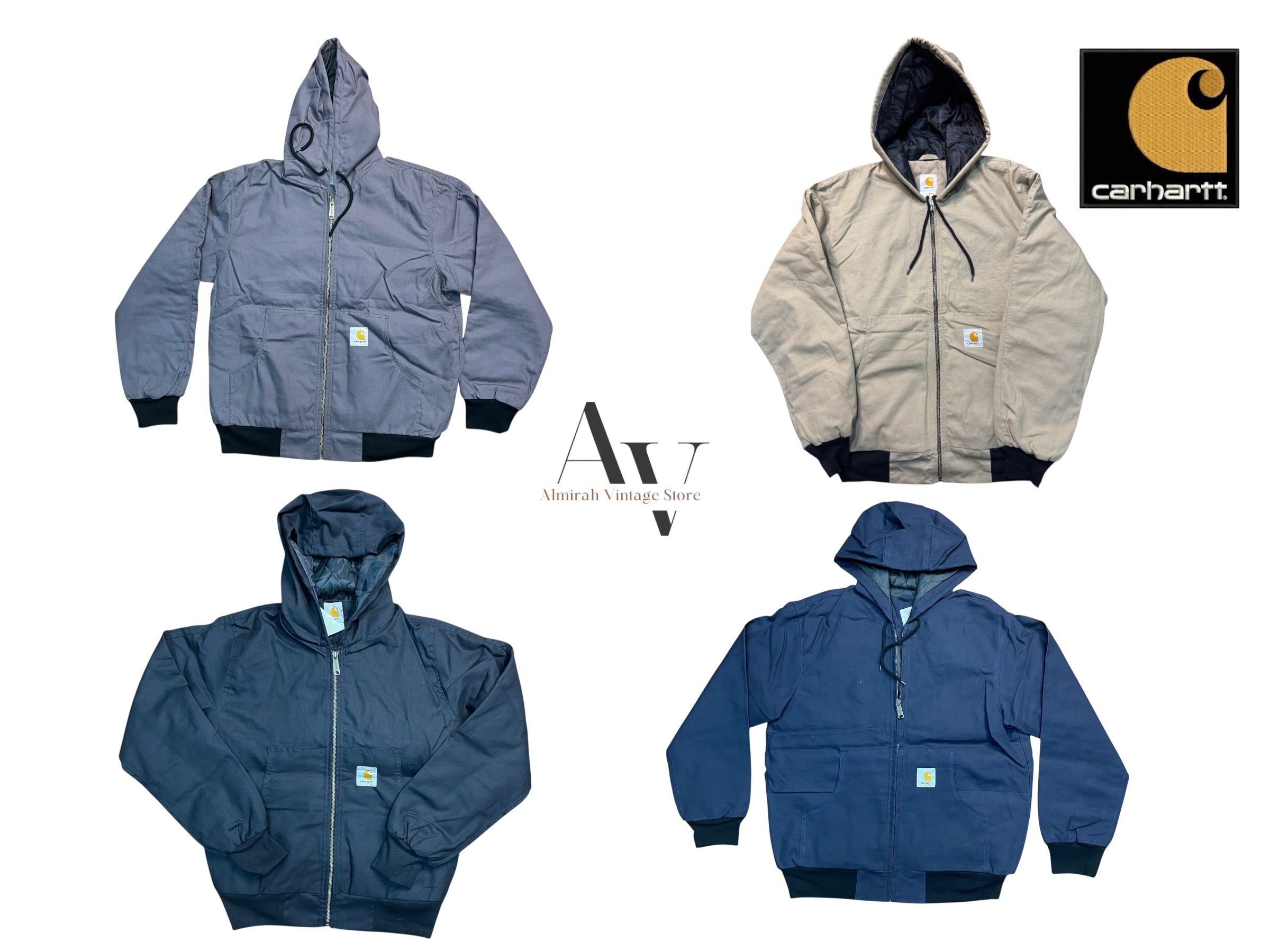 Carhartt Rework-Stil Hoodie-Jacken